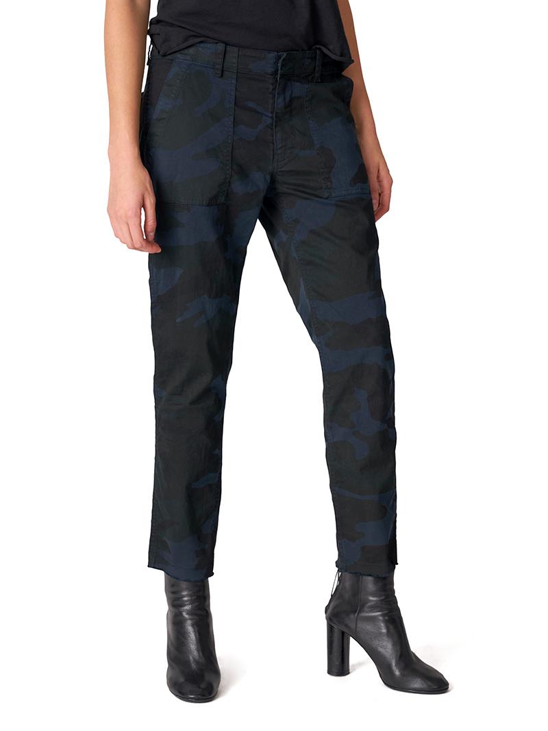 Nili Lotan Jenna Cotton Pant in Dark 