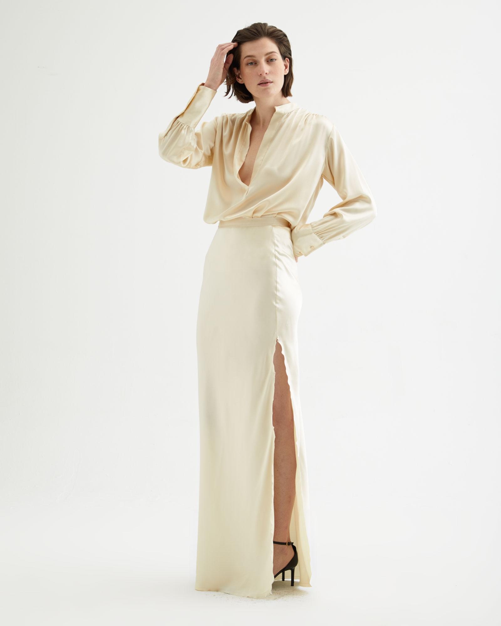 Nili lotan silk skirt hotsell