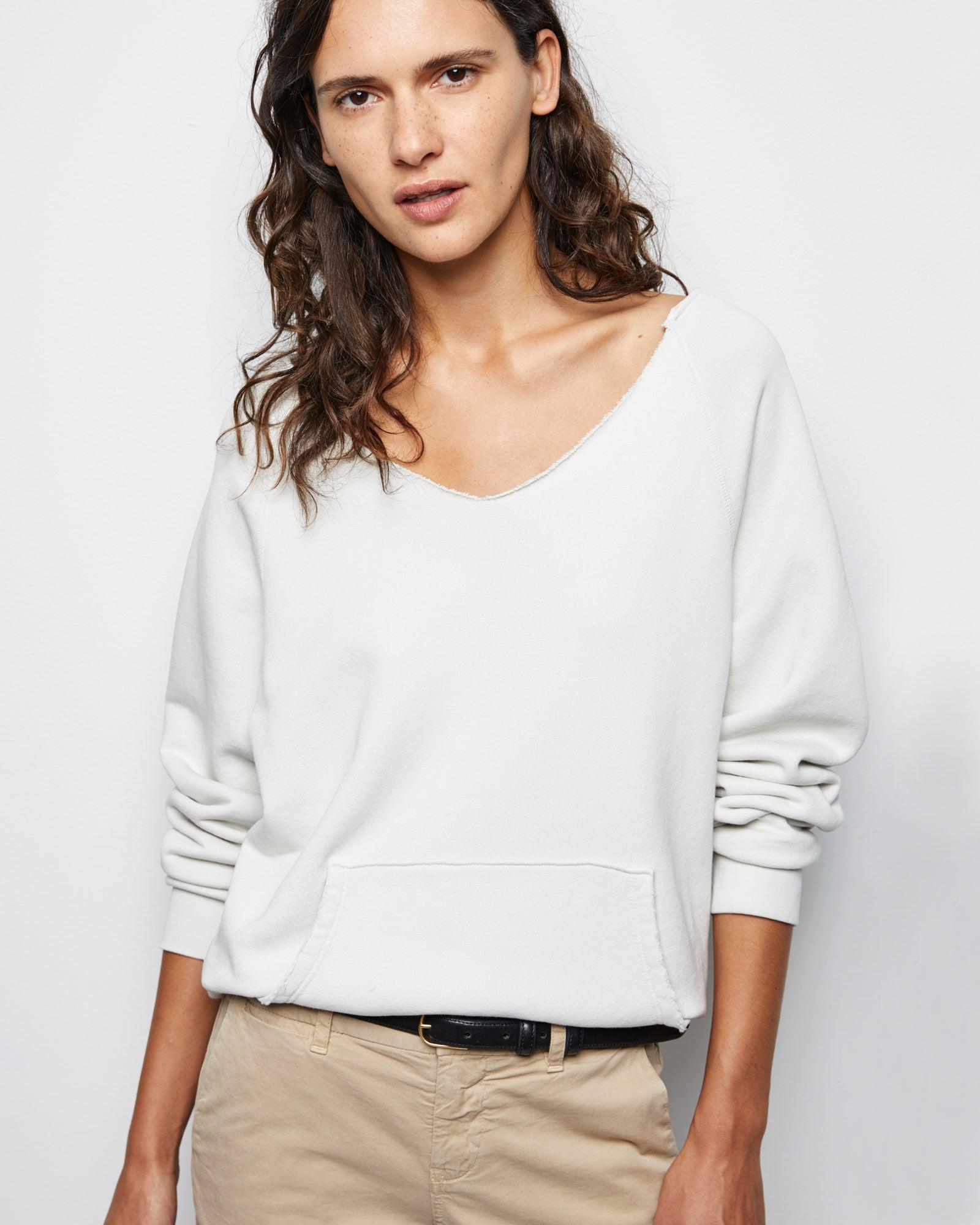 Nili Lotan Tiara V Neck Sweatshirt in 
