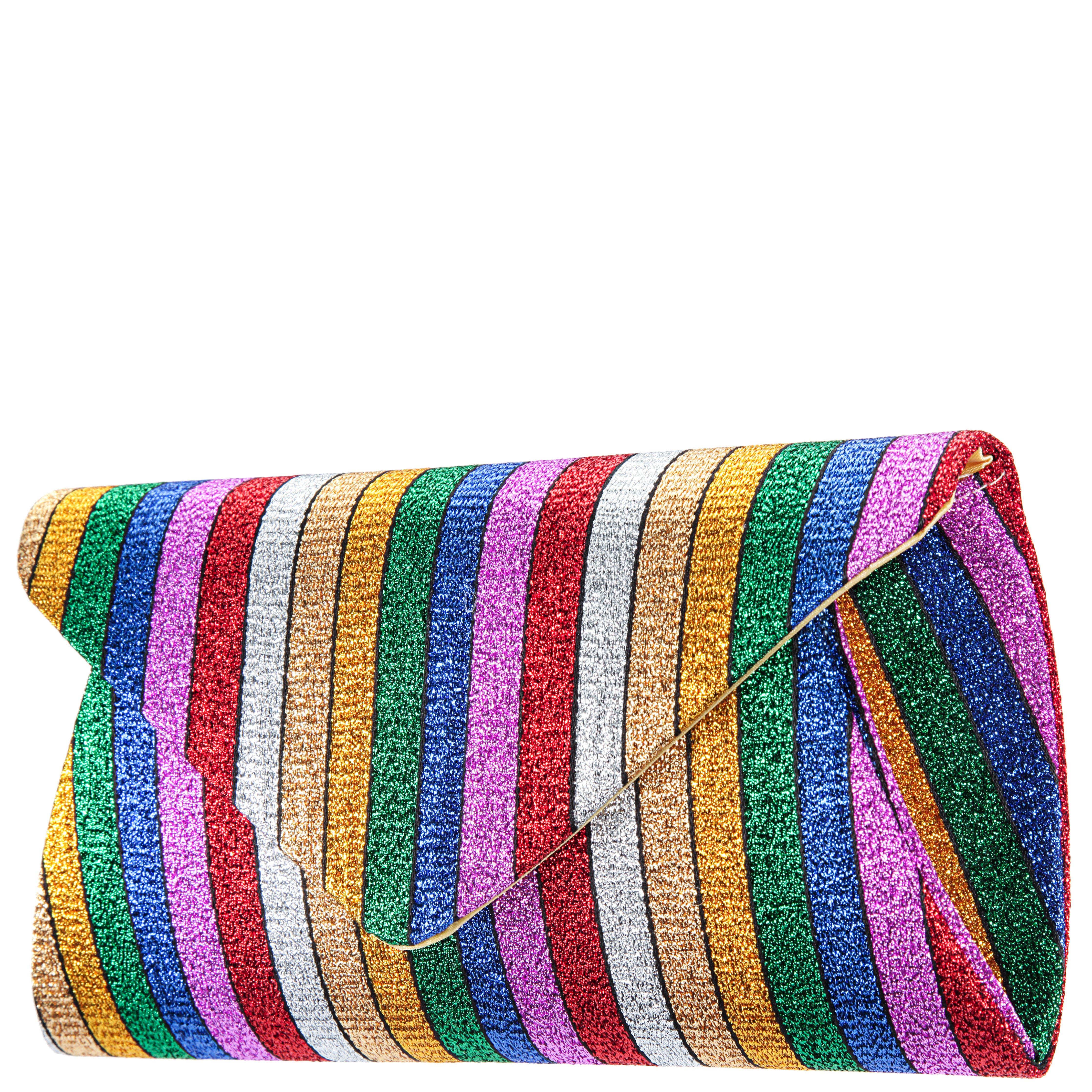 nina rainbow clutch