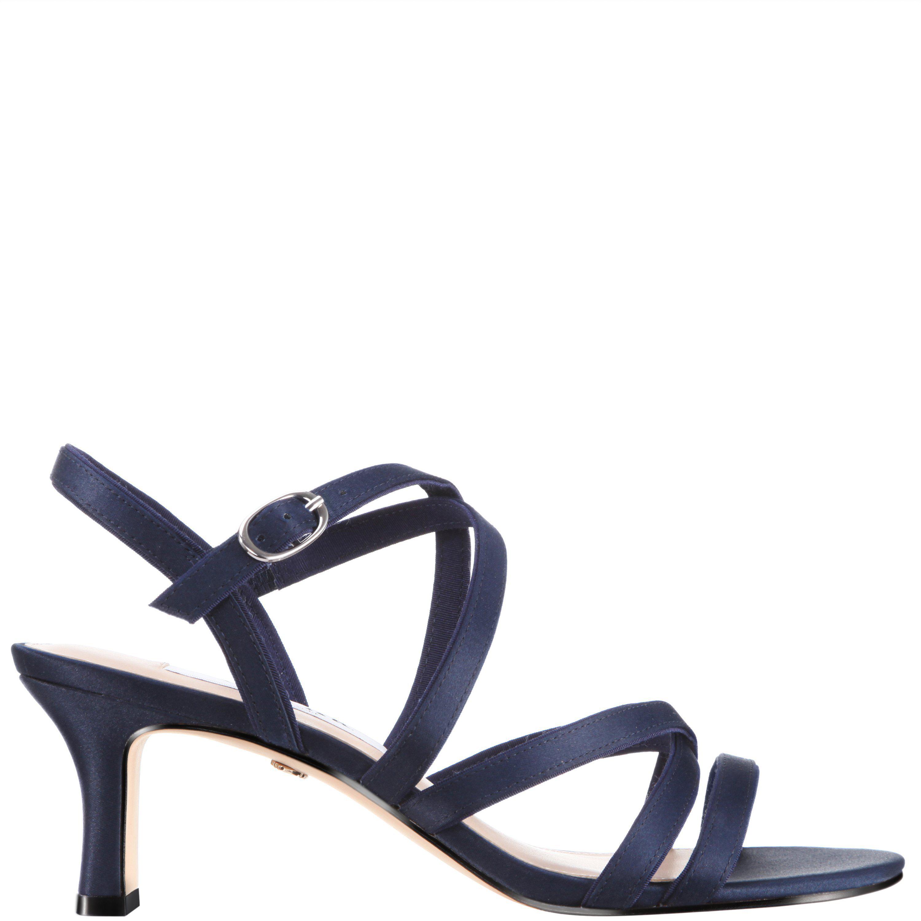 nina genaya strappy evening sandals navy