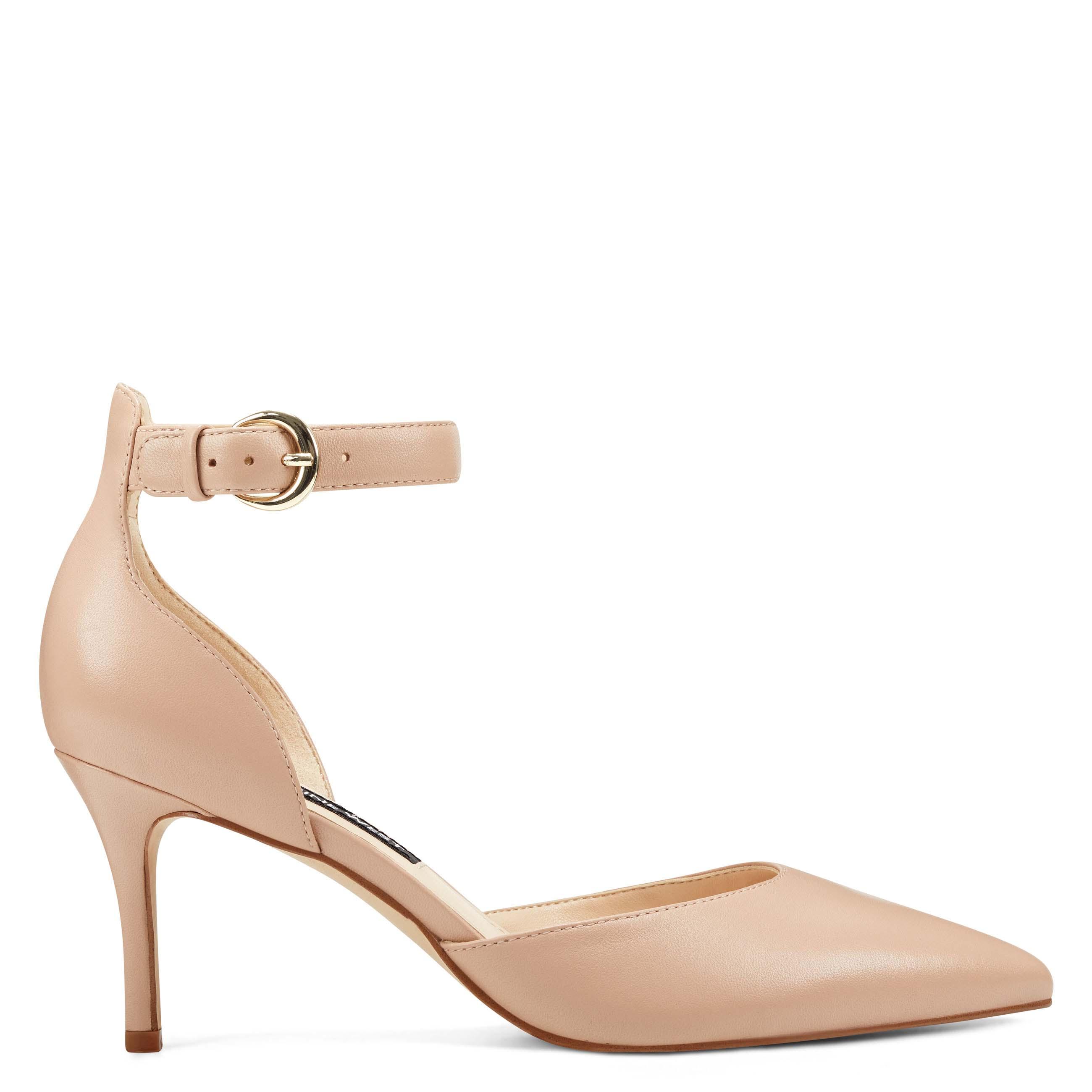 Nine West Mae Ankle Strap Pumps in Natural - Lyst