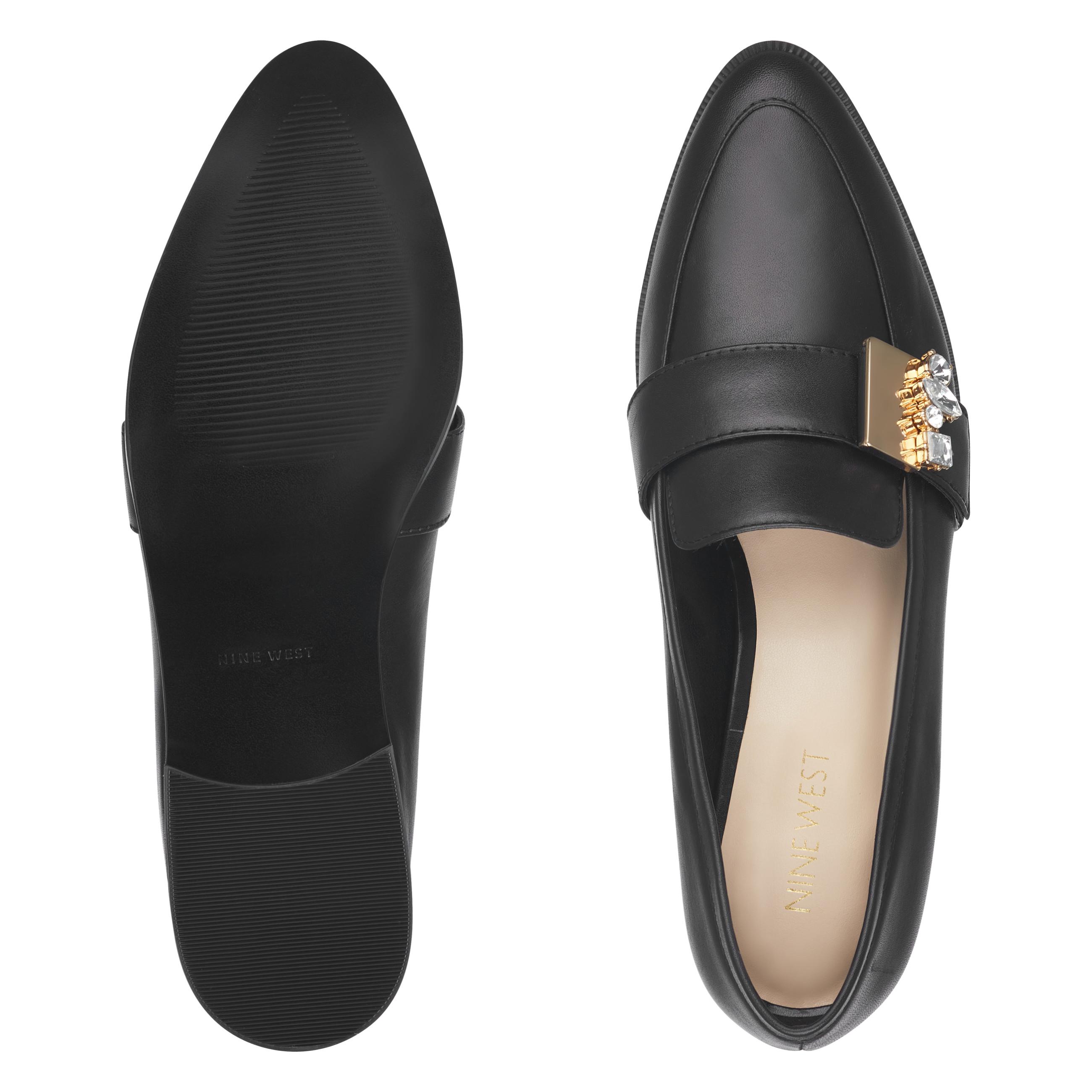 nine west black loafers