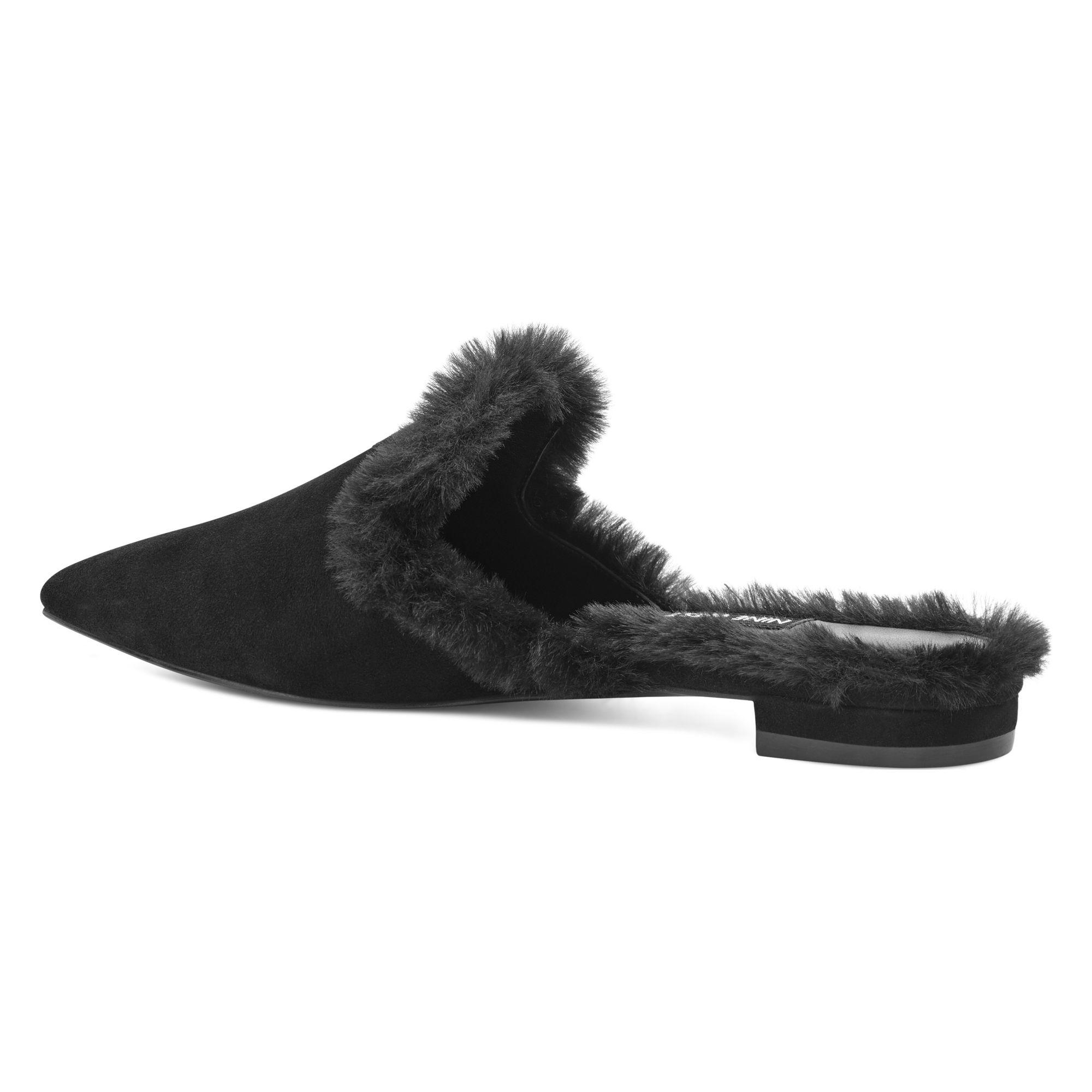 nine west black slides