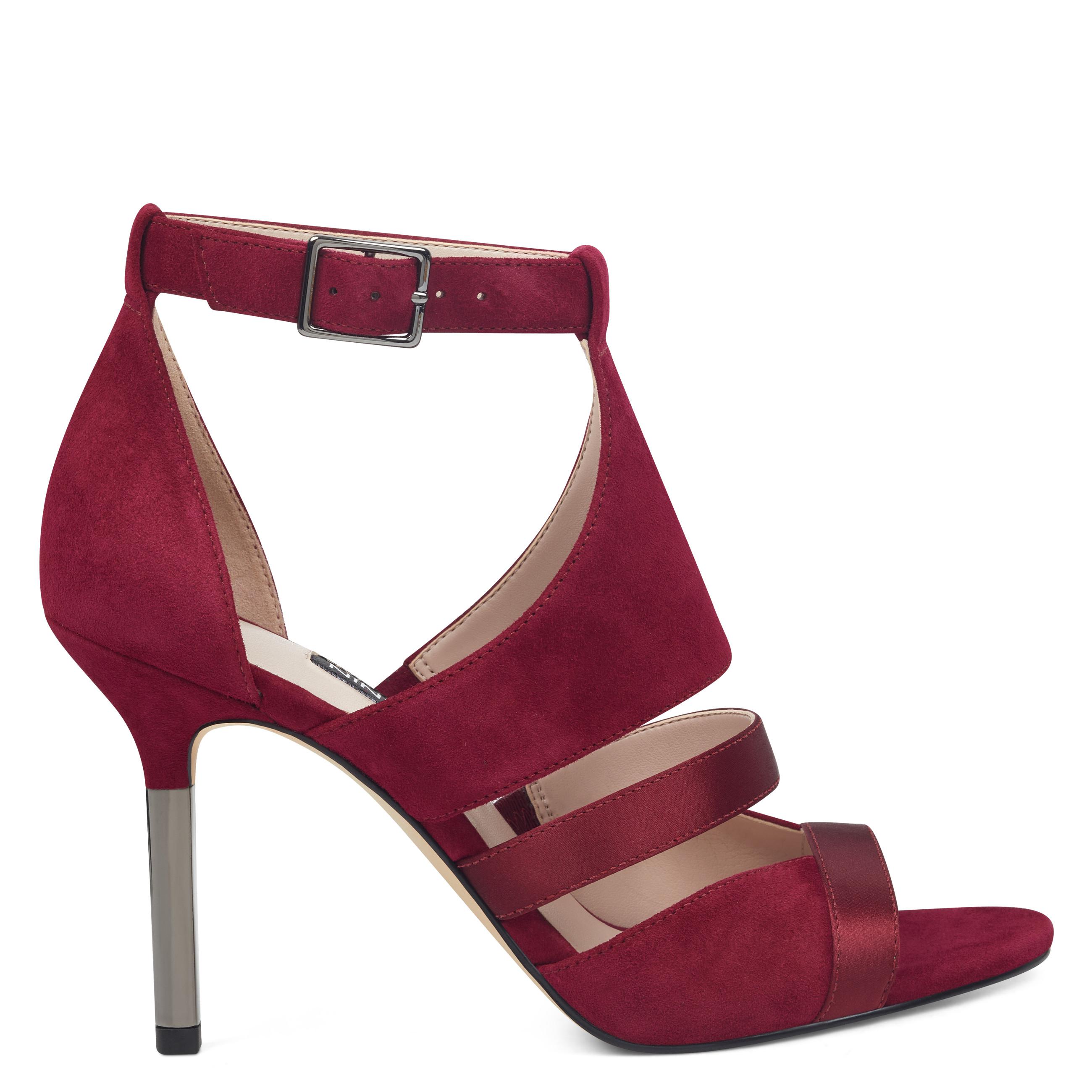 Nine West Brianna Caged Sandals in Red - Lyst