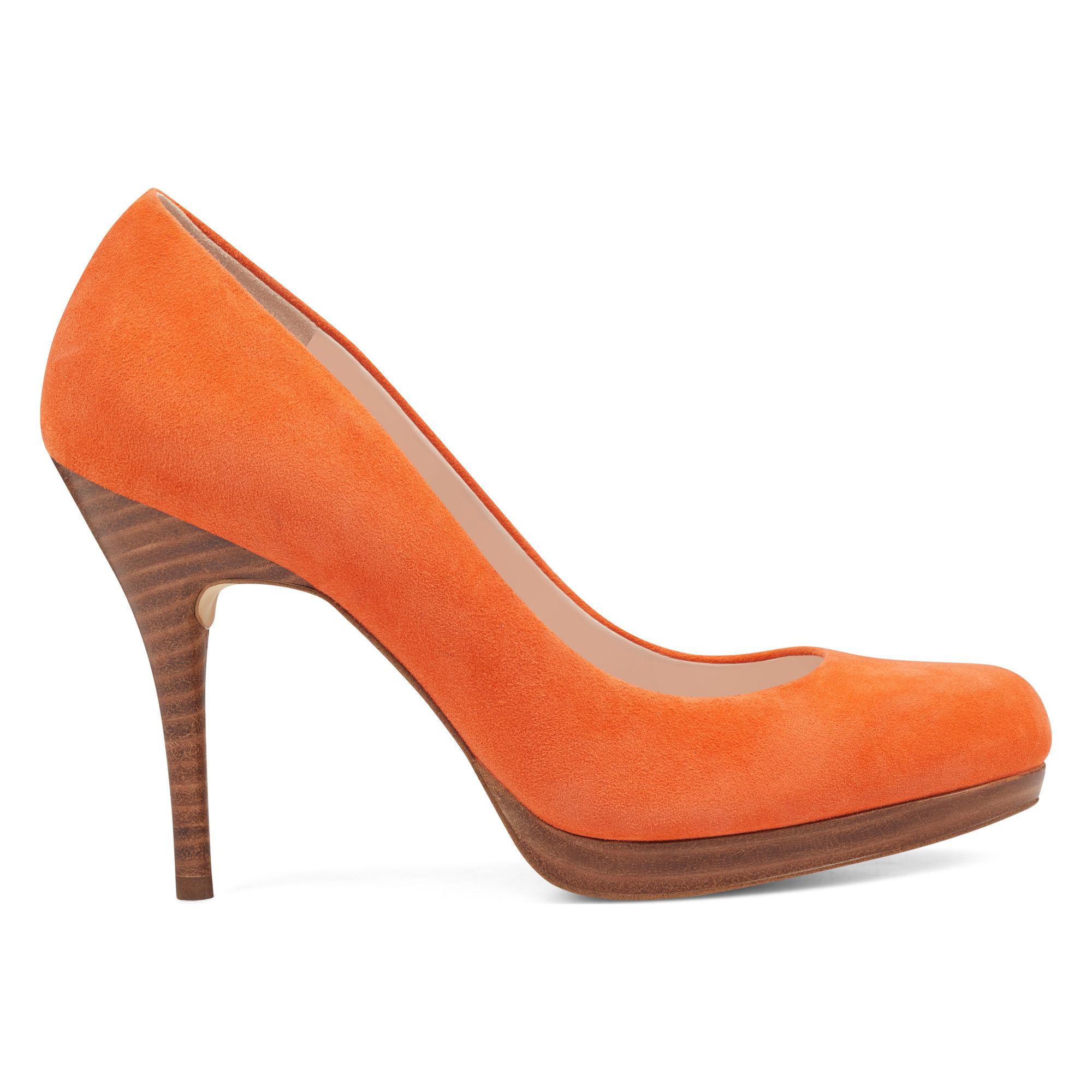 nine west orange pumps