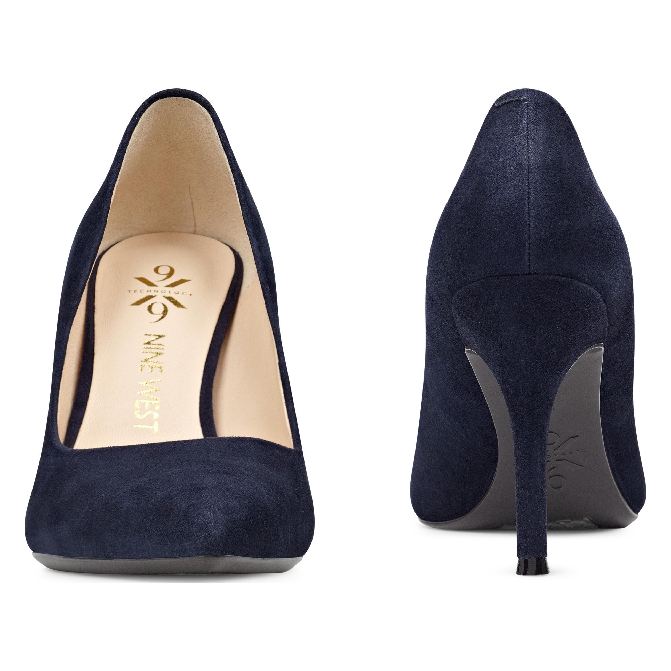 Nine West Synthetic Flagship High Heel Court Shoes in French Navy Suede ...