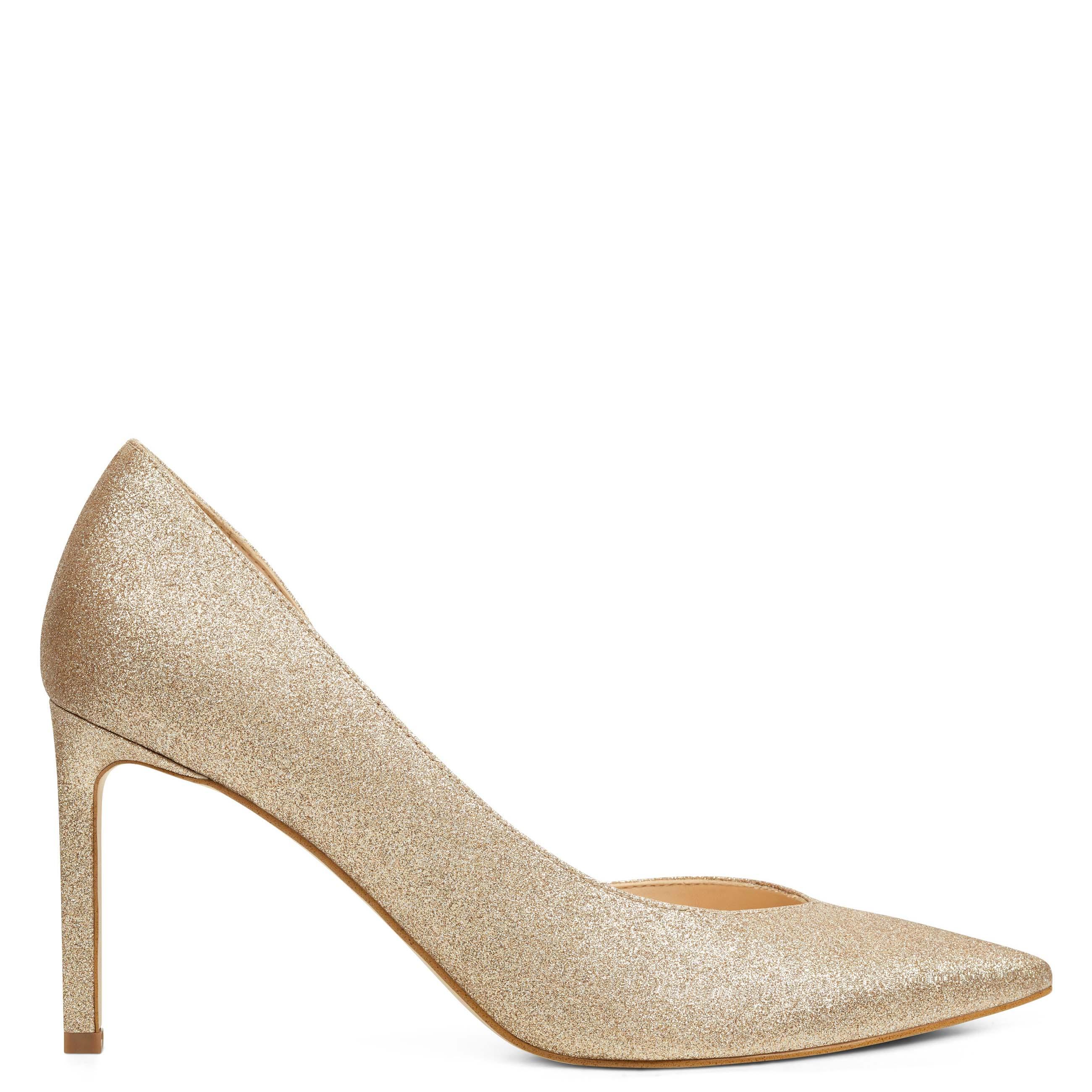 nine west gold glitter heels