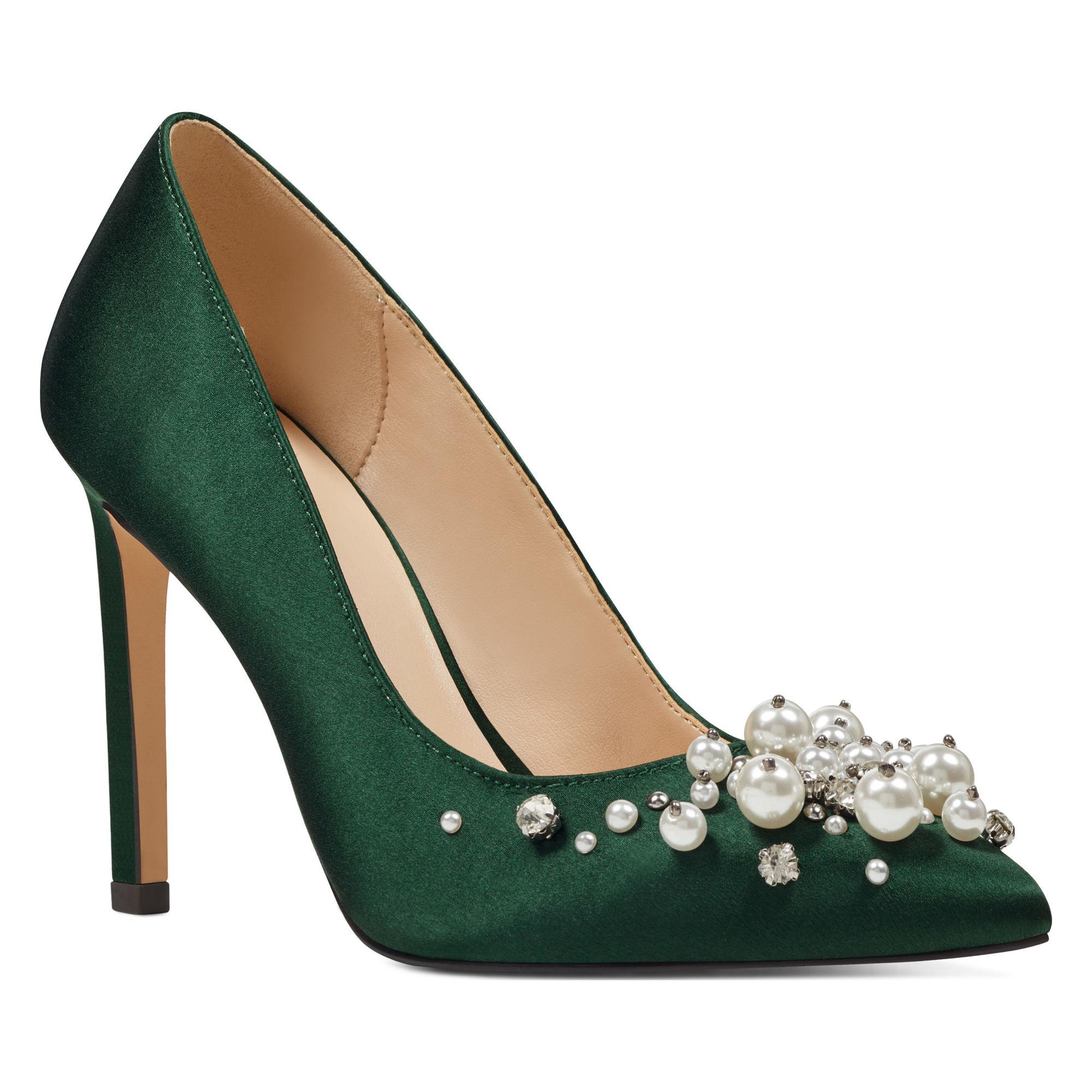 nine west green heels