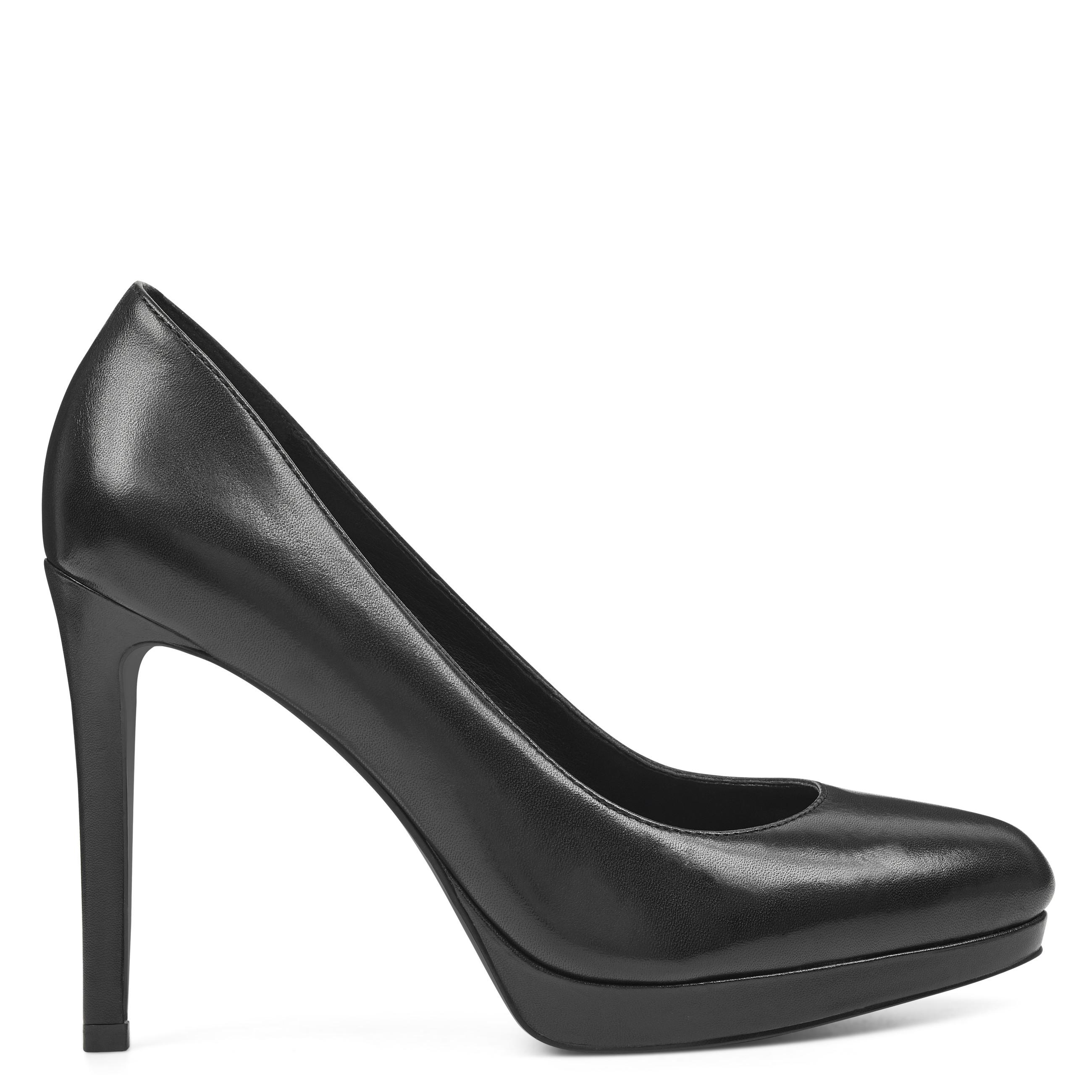Nine West Leather Quabree Platform Pumps in Black Leather (Black