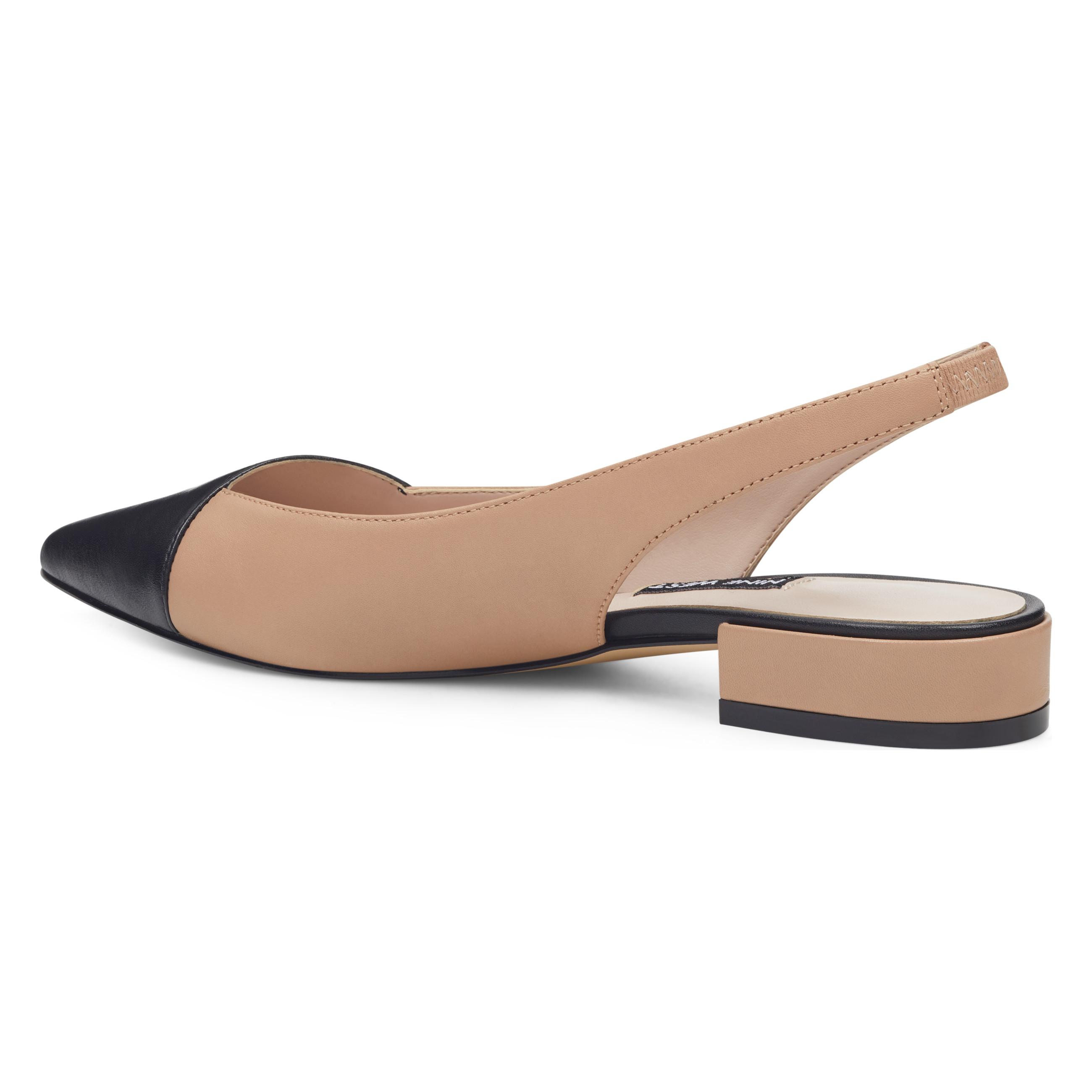 round toe slingback flats