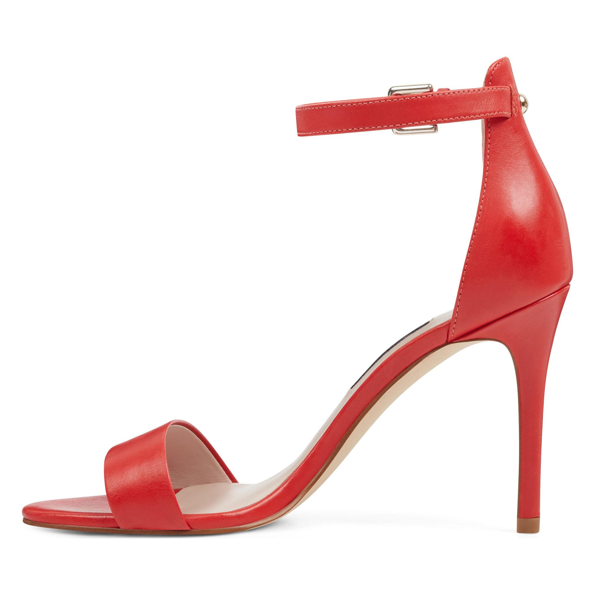 Nine West Leather Mana Open Toe Sandals in Red Leather (Red) - Lyst