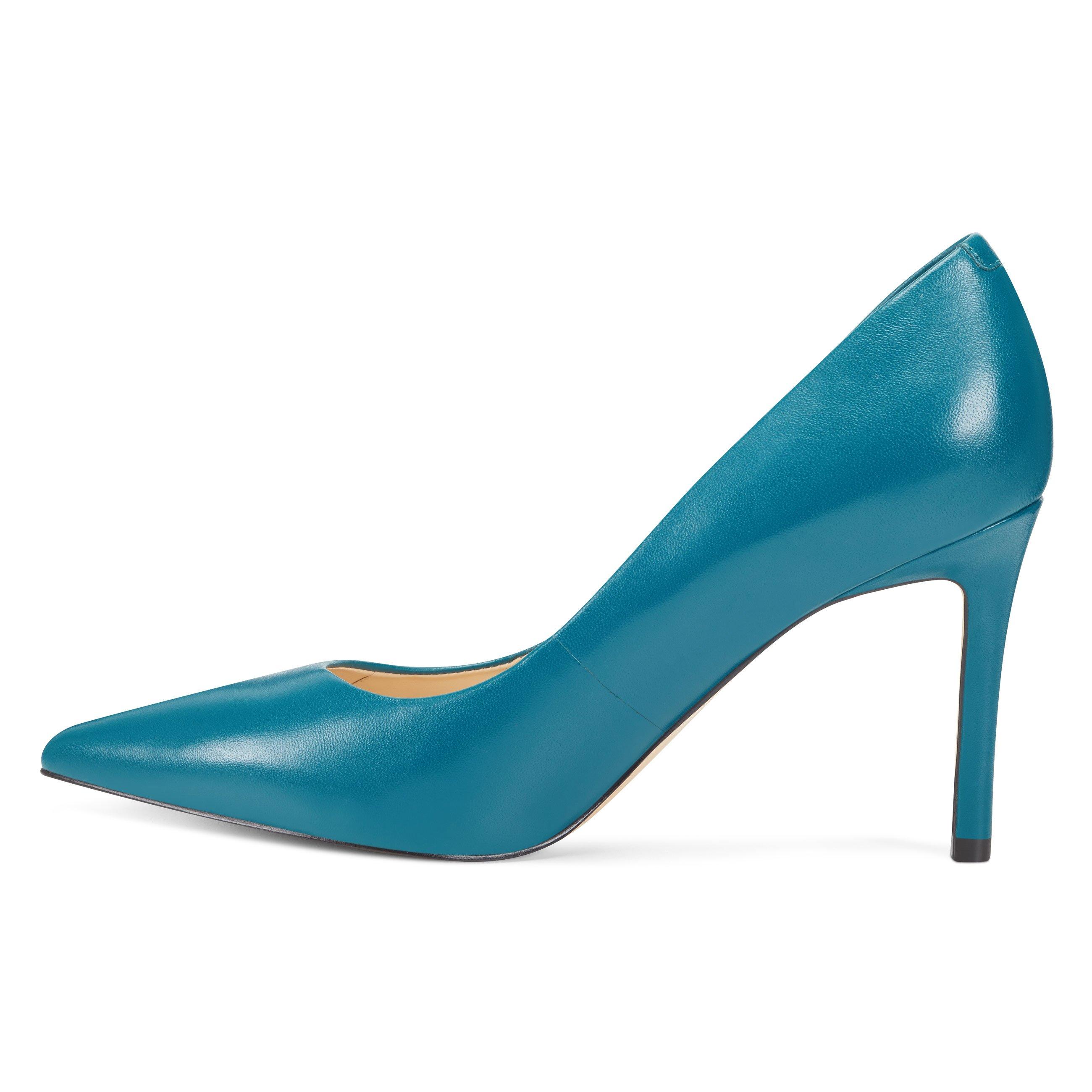 Nine West Ezra Pointy Toe Pumps In Teal Leather Blue Lyst