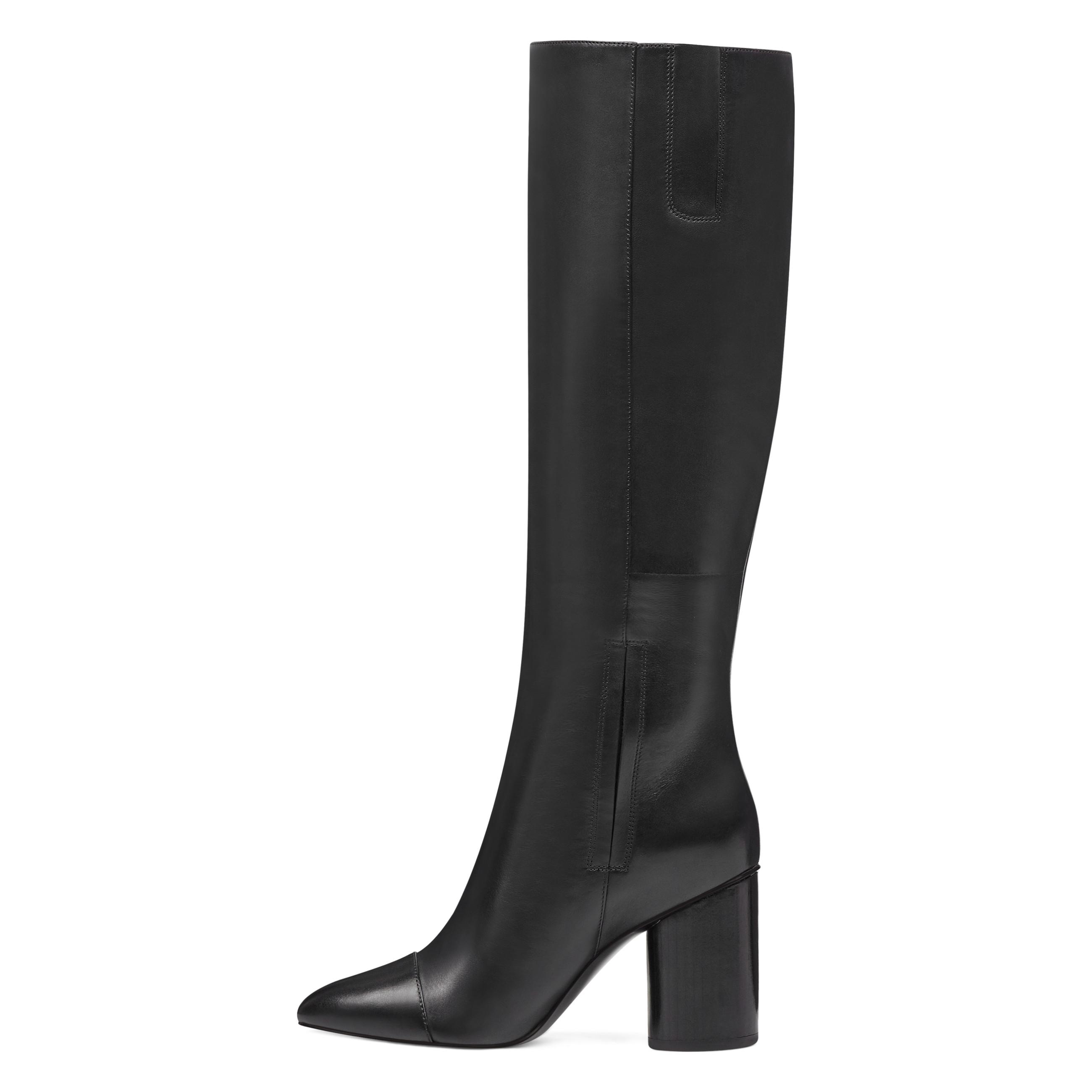cheyin cylinder heeled boots