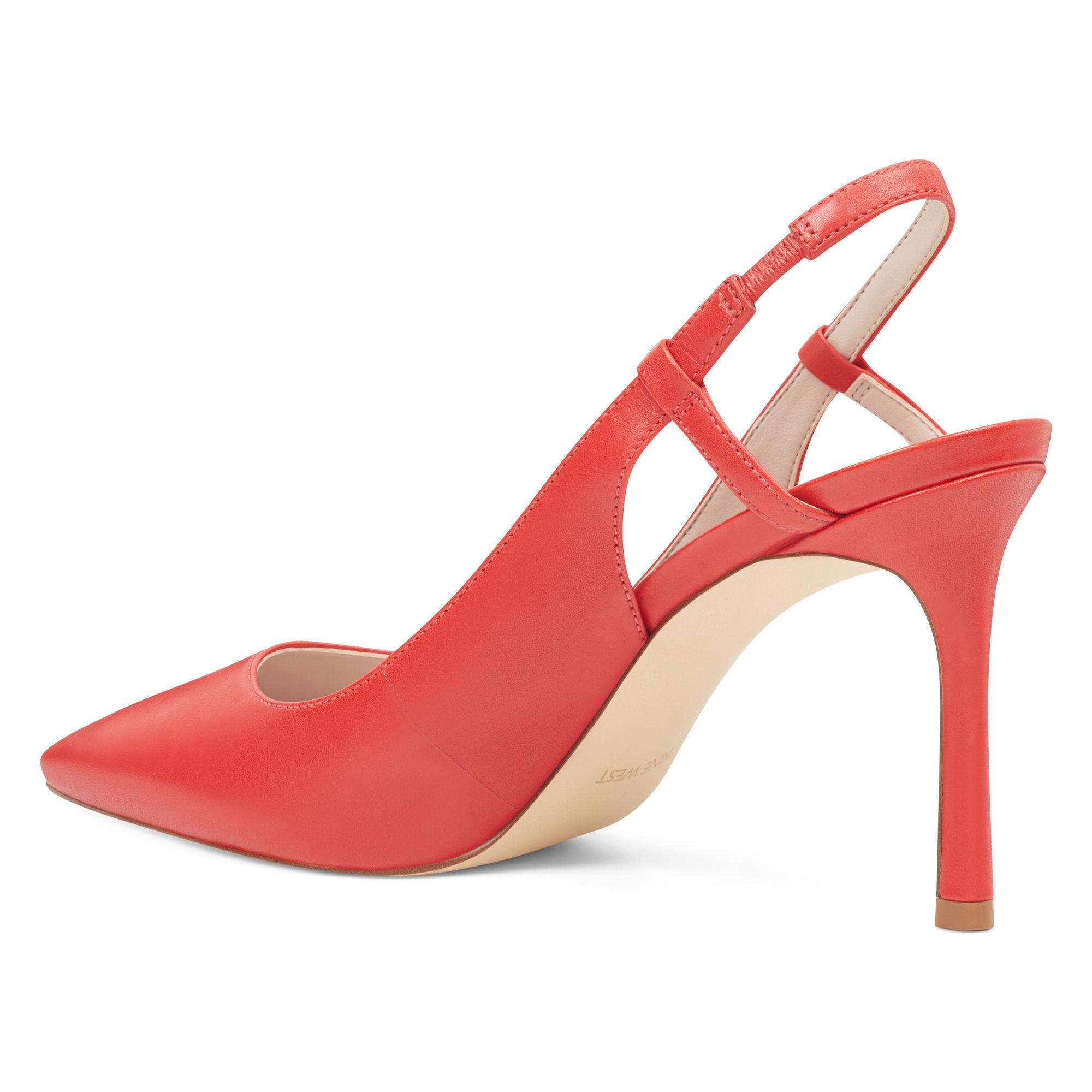 nine west red pumps