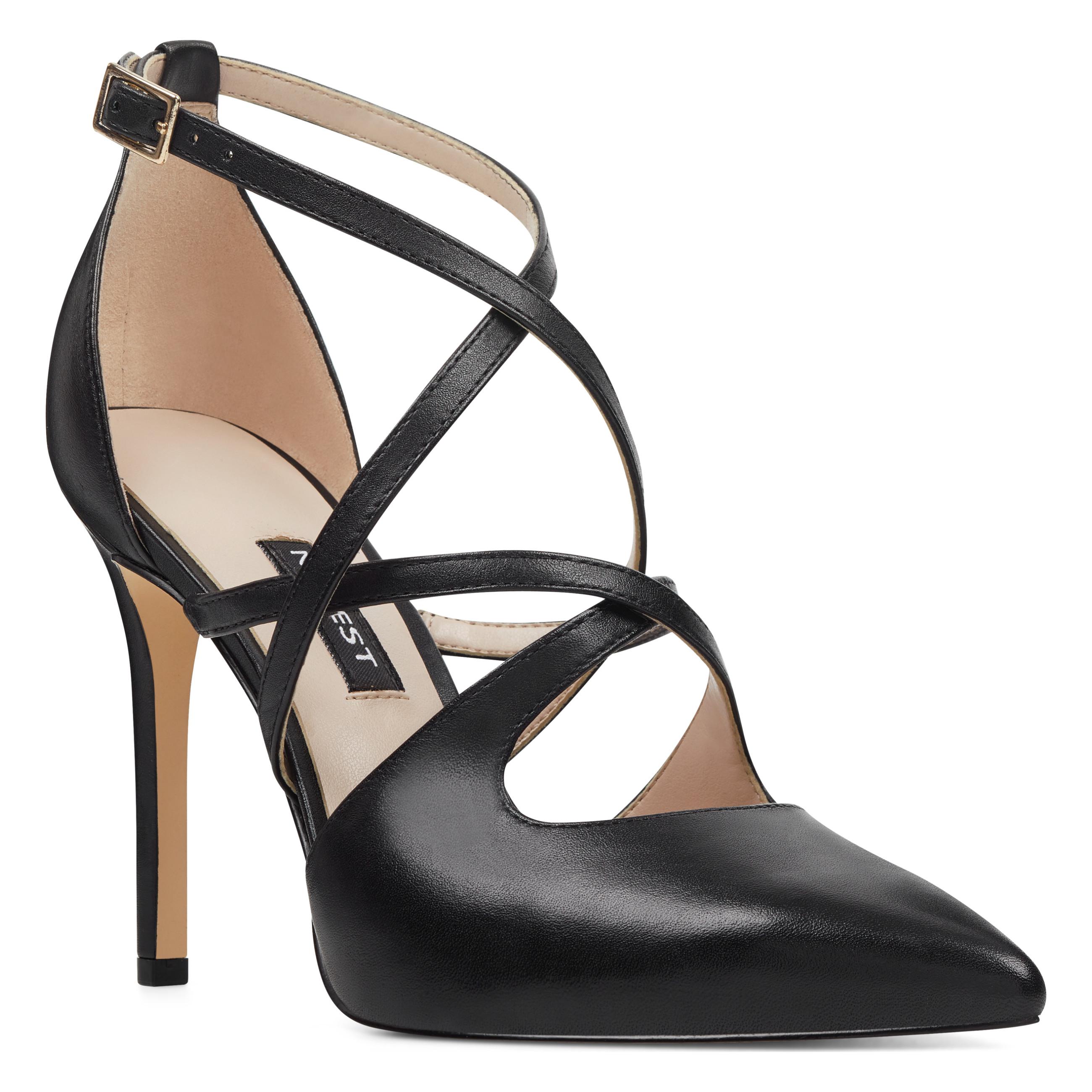 Nine West Tuluiza Strappy Pumps in Black Leather (Black) - Lyst