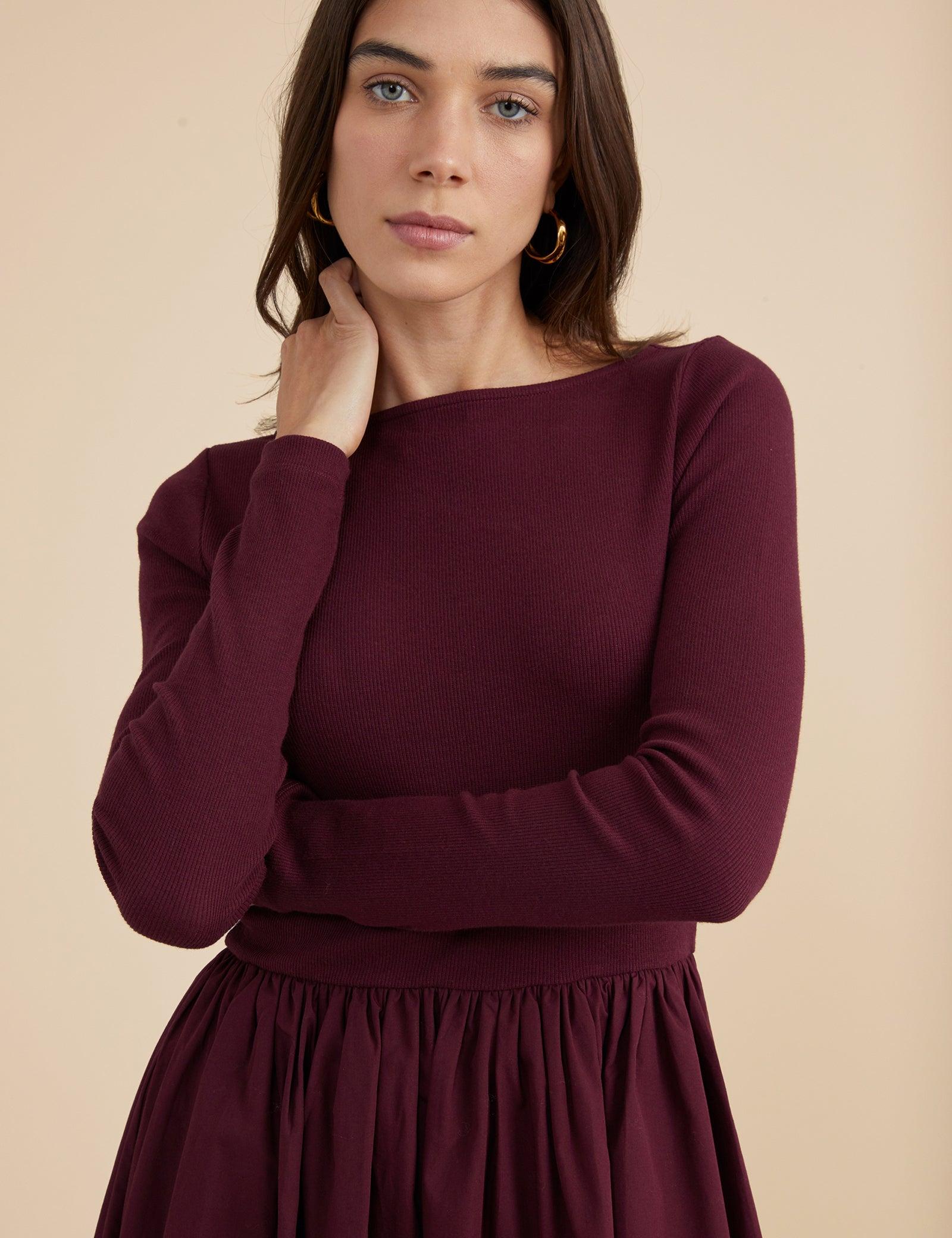 black long sleeve a-line penni midi dress Black Long Sleeve A-Line Penni Mini Dress main image 1