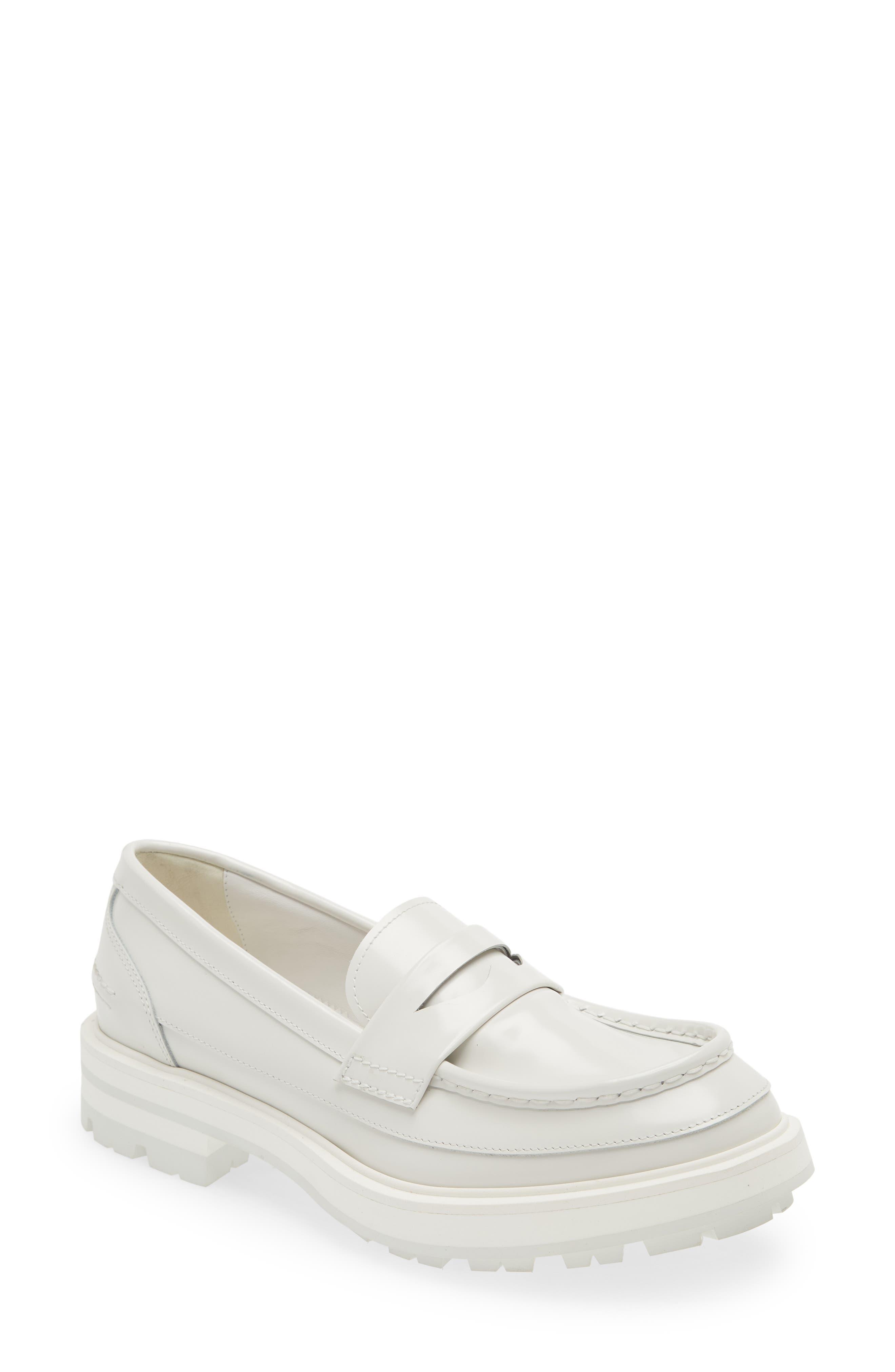 Alexander McQueen The Seam Lug Sole Penny Loafer in White for Men | Lyst