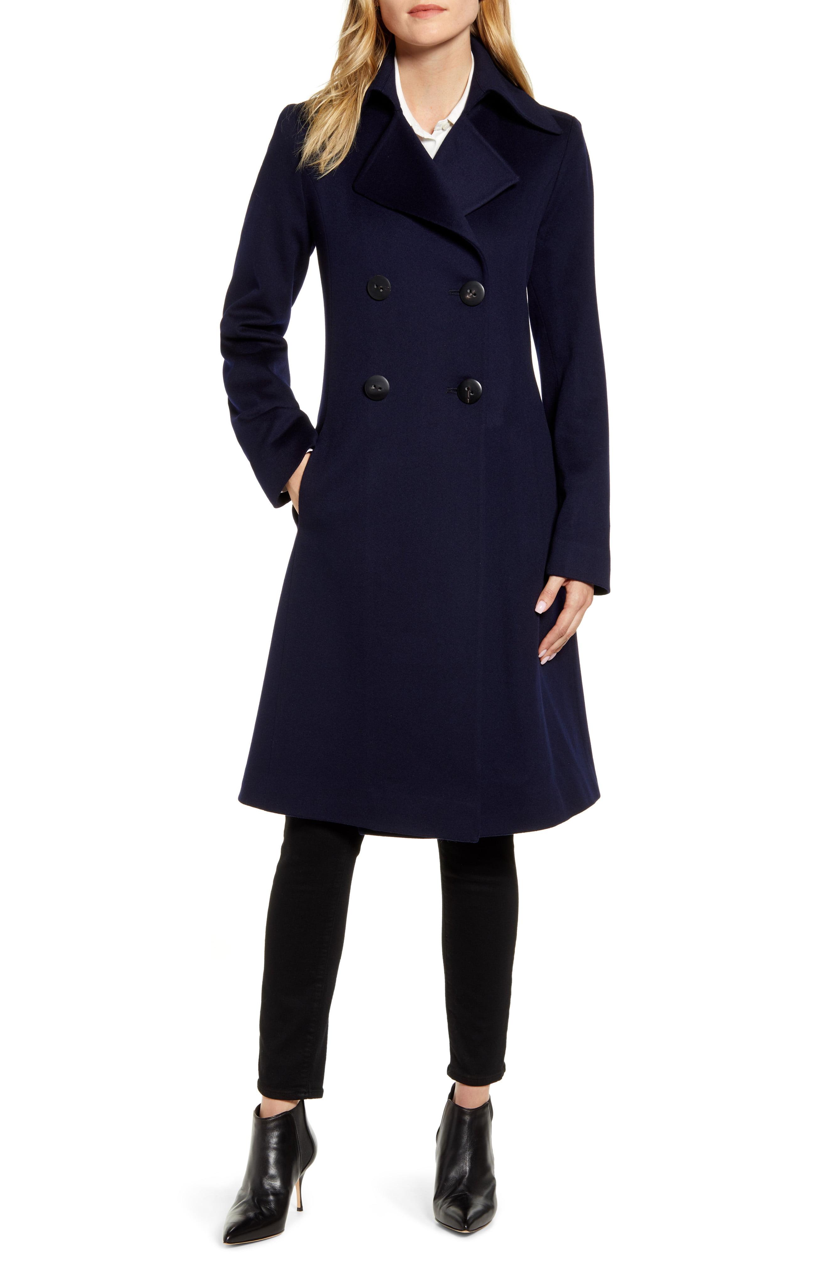 Fleurette Double Breasted Wool Princess Coat in Midnight (Blue) - Lyst
