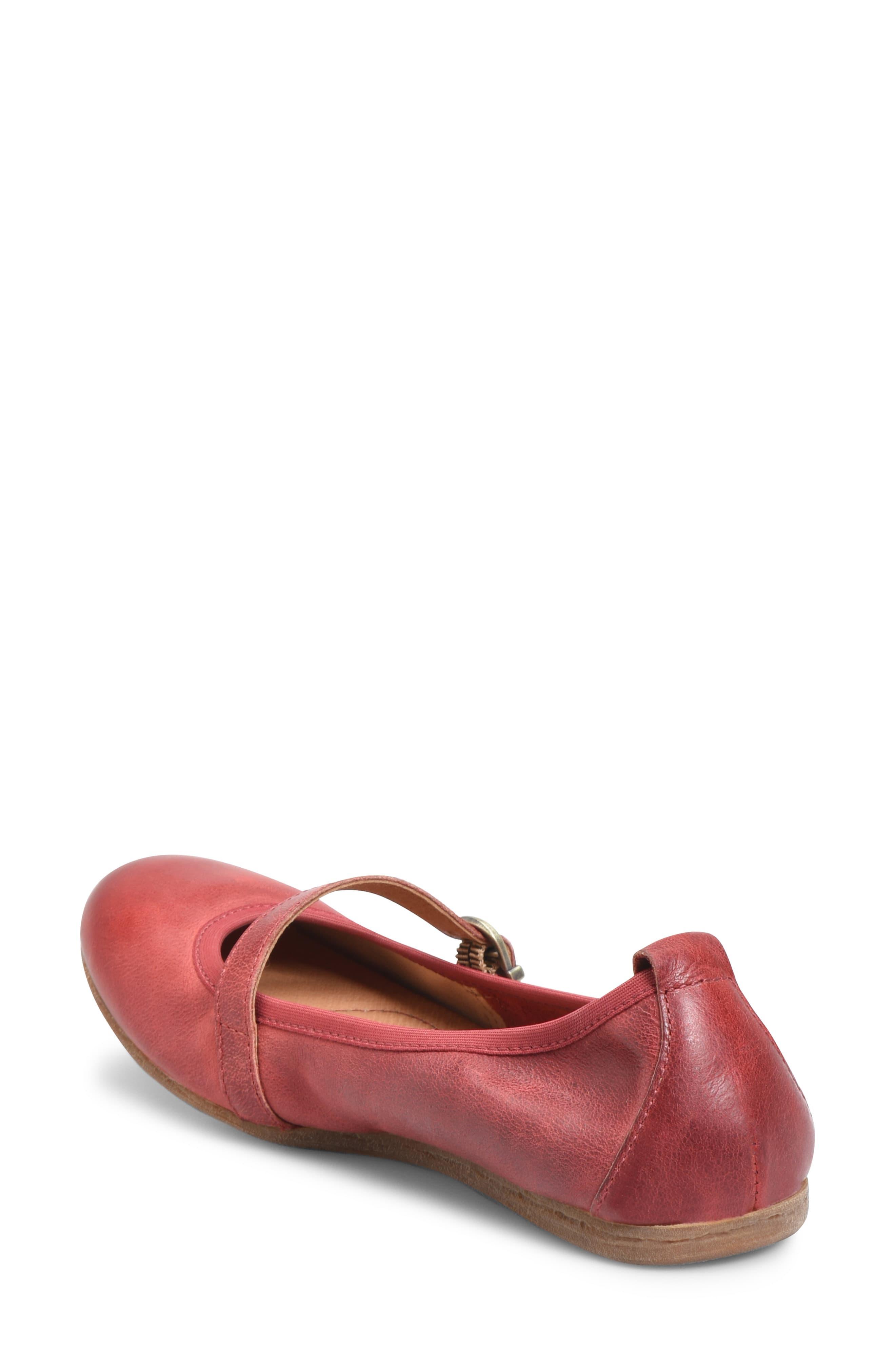 Born Curlew Mary Jane Leather Flat in Red Lyst