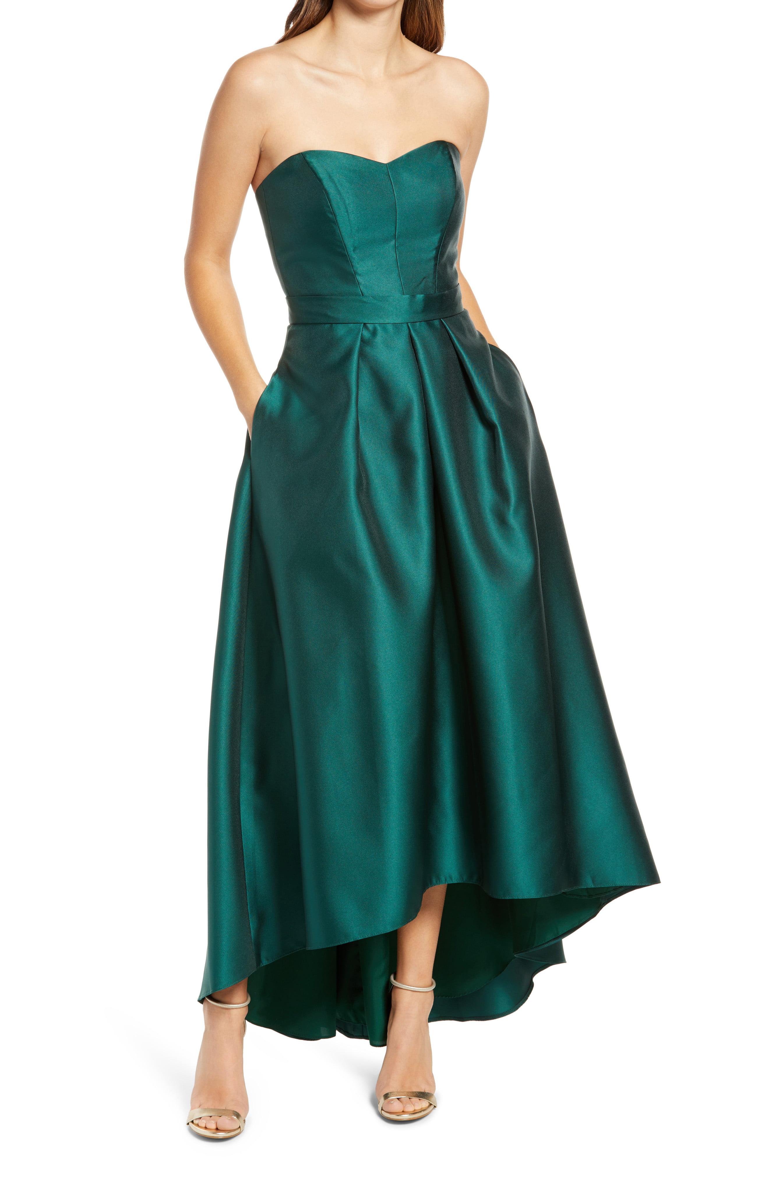 alfred sung royal strapless twill dress