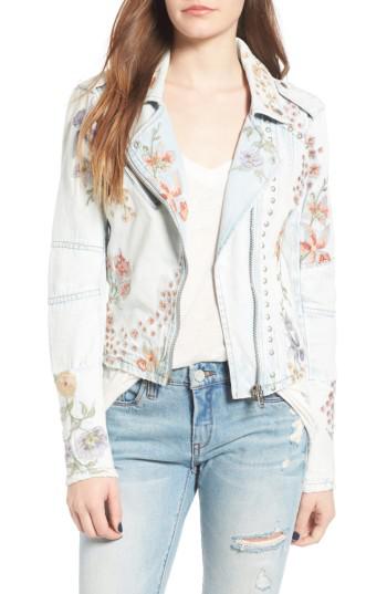 blanknyc embroidered denim jacket