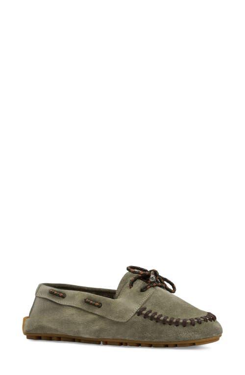 Aquatalia Mens Bruce Weatherproof Driving Shoe 9.5 Sage Green Suede Moc Loafer Green Moccasin Suede Casual Shoes for Men for sale | eBay main image 3