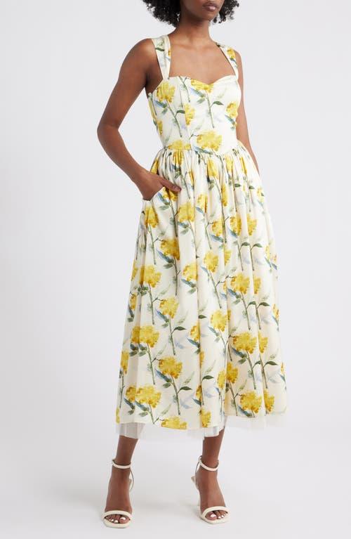 Midi Dress Lulus Nordstrom Lulus Floral Jacquard Bustier