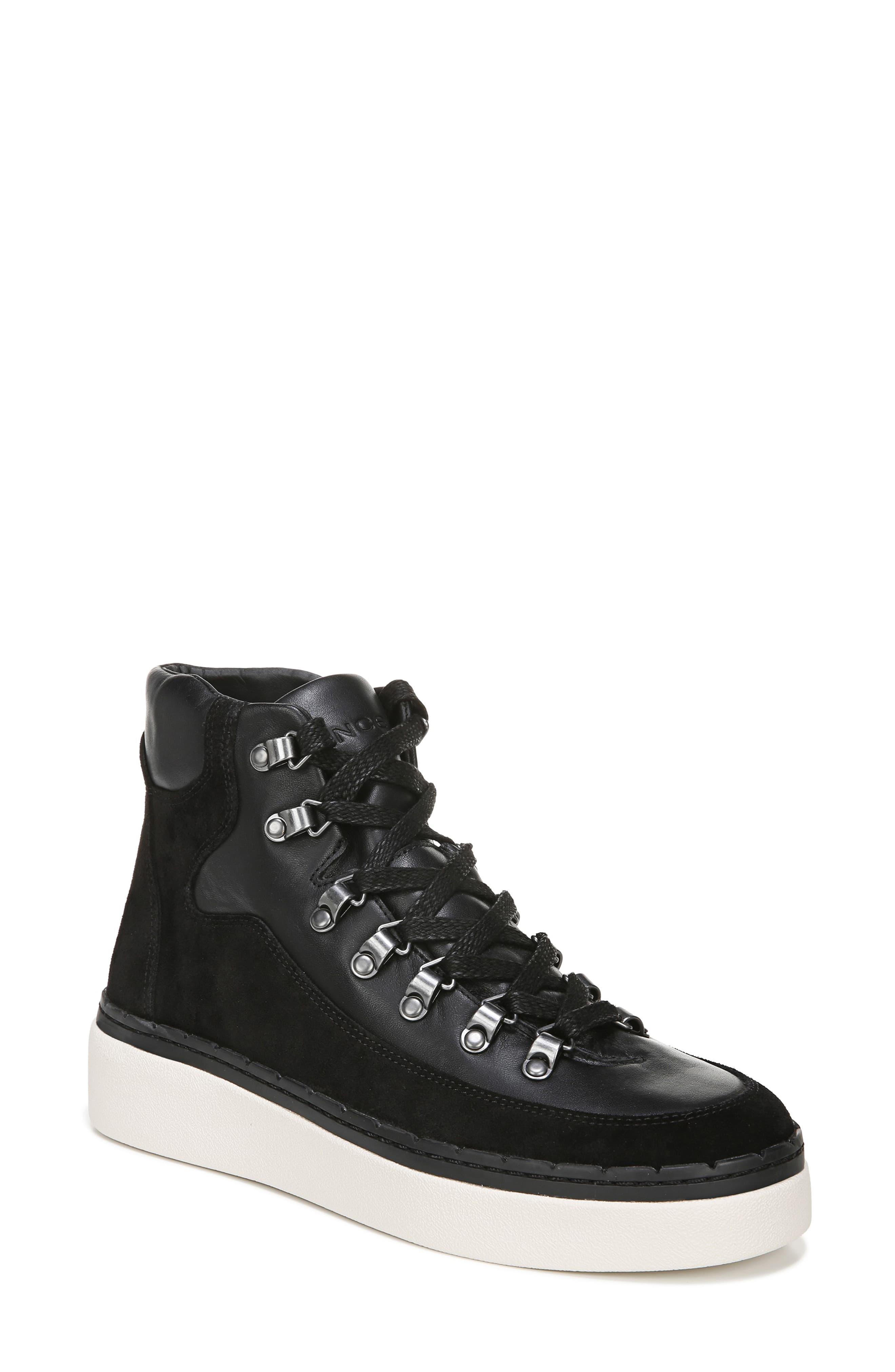 vince black high top sneakers