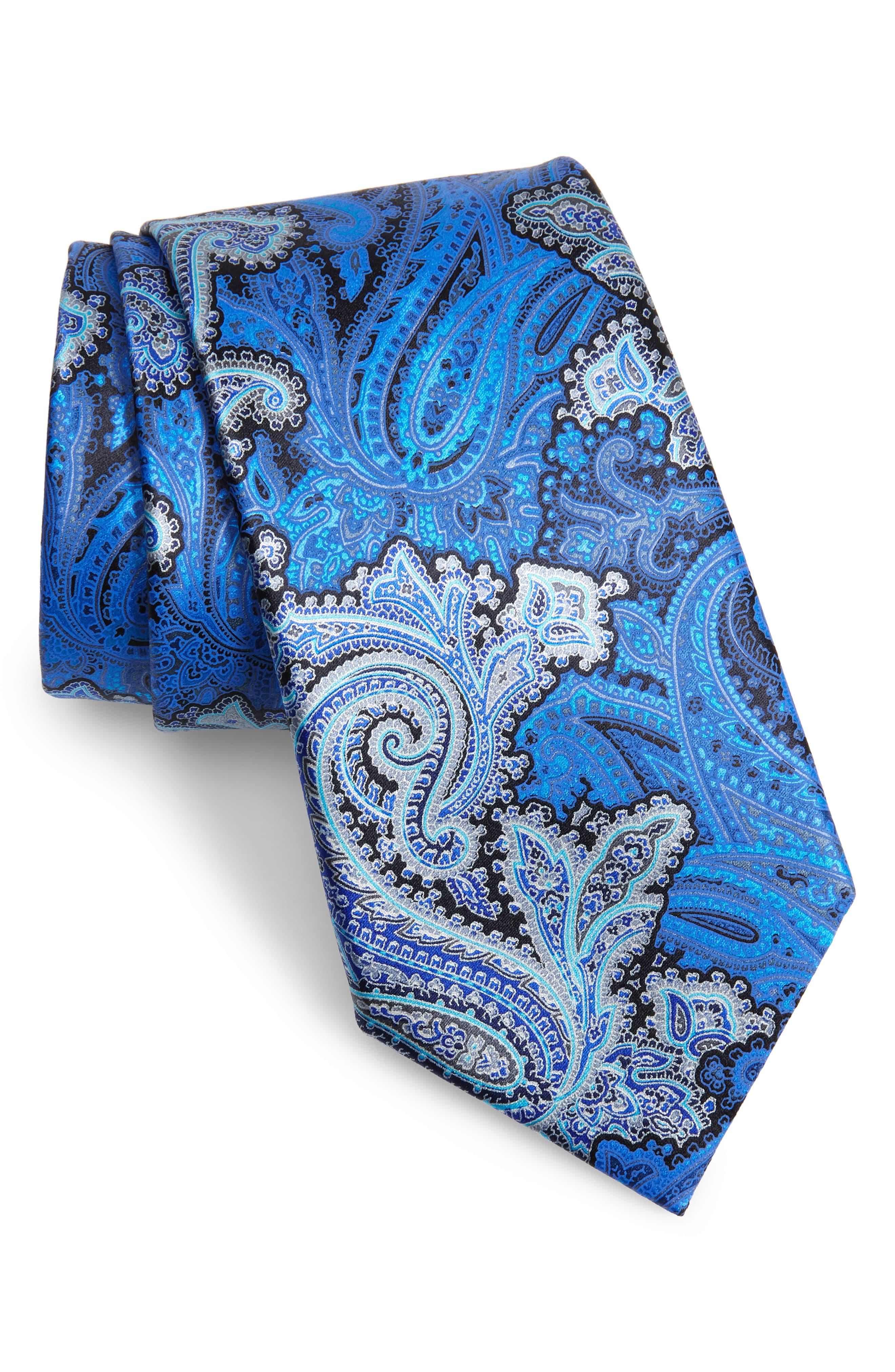 Ermenegildo Zegna Quindici Paisley Silk Tie in Navy (Blue) for Men - Lyst