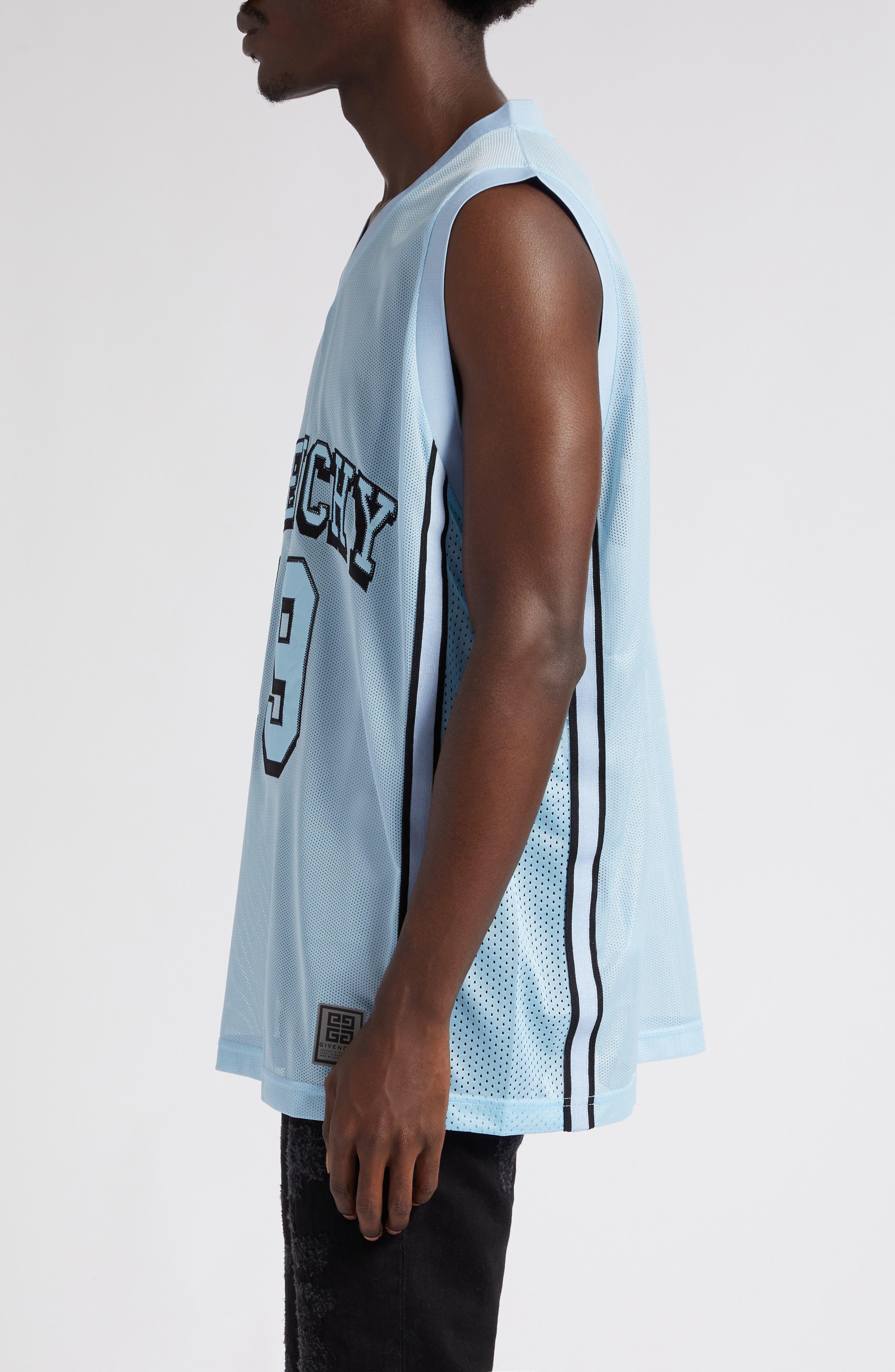 Givenchy Basketball Jersey in Baby Blue - Size S