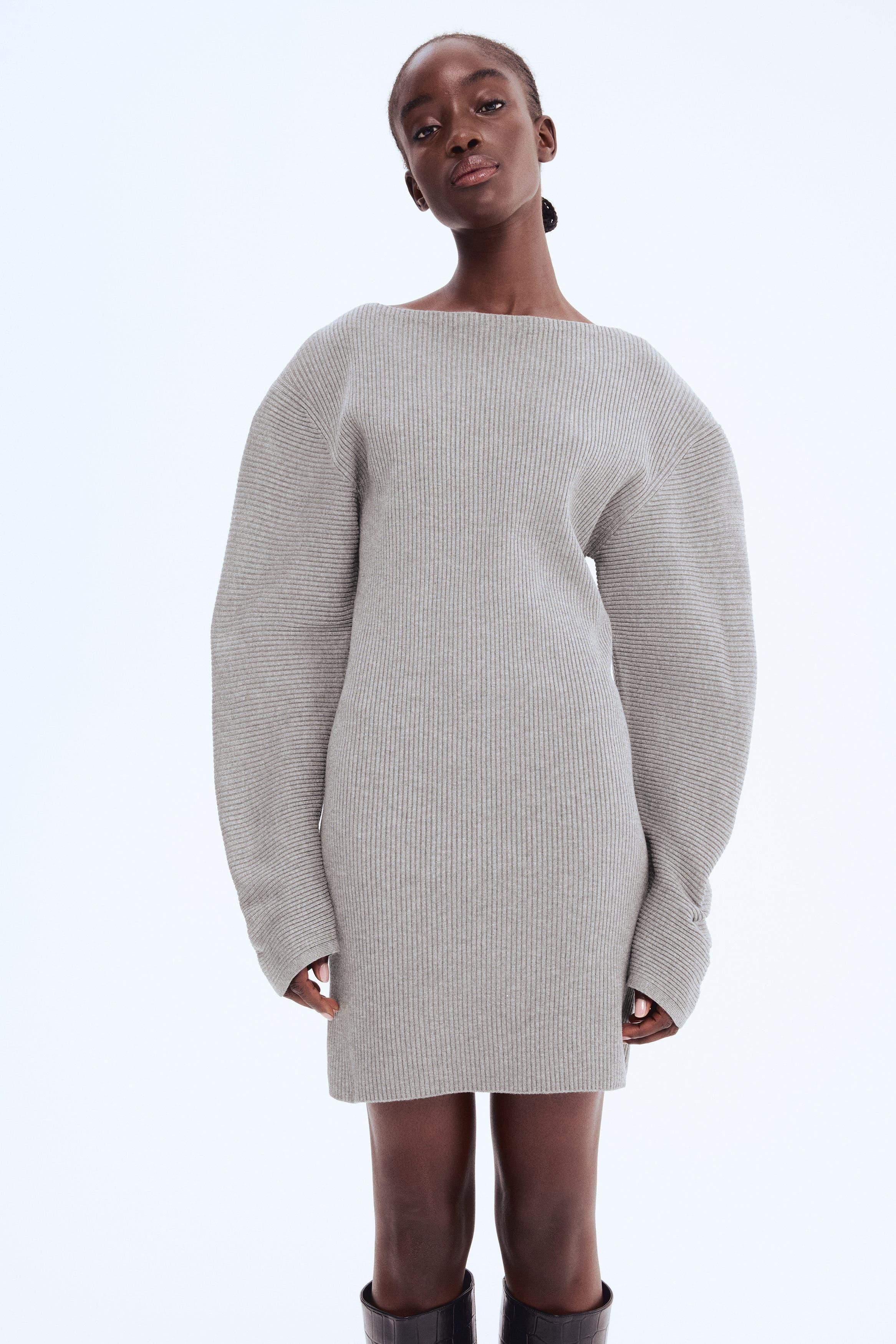h and m winter dresses H&M for Women shoulder dress in a 4thofJulySale2023 bodycon mini dress Color:Peach Beige