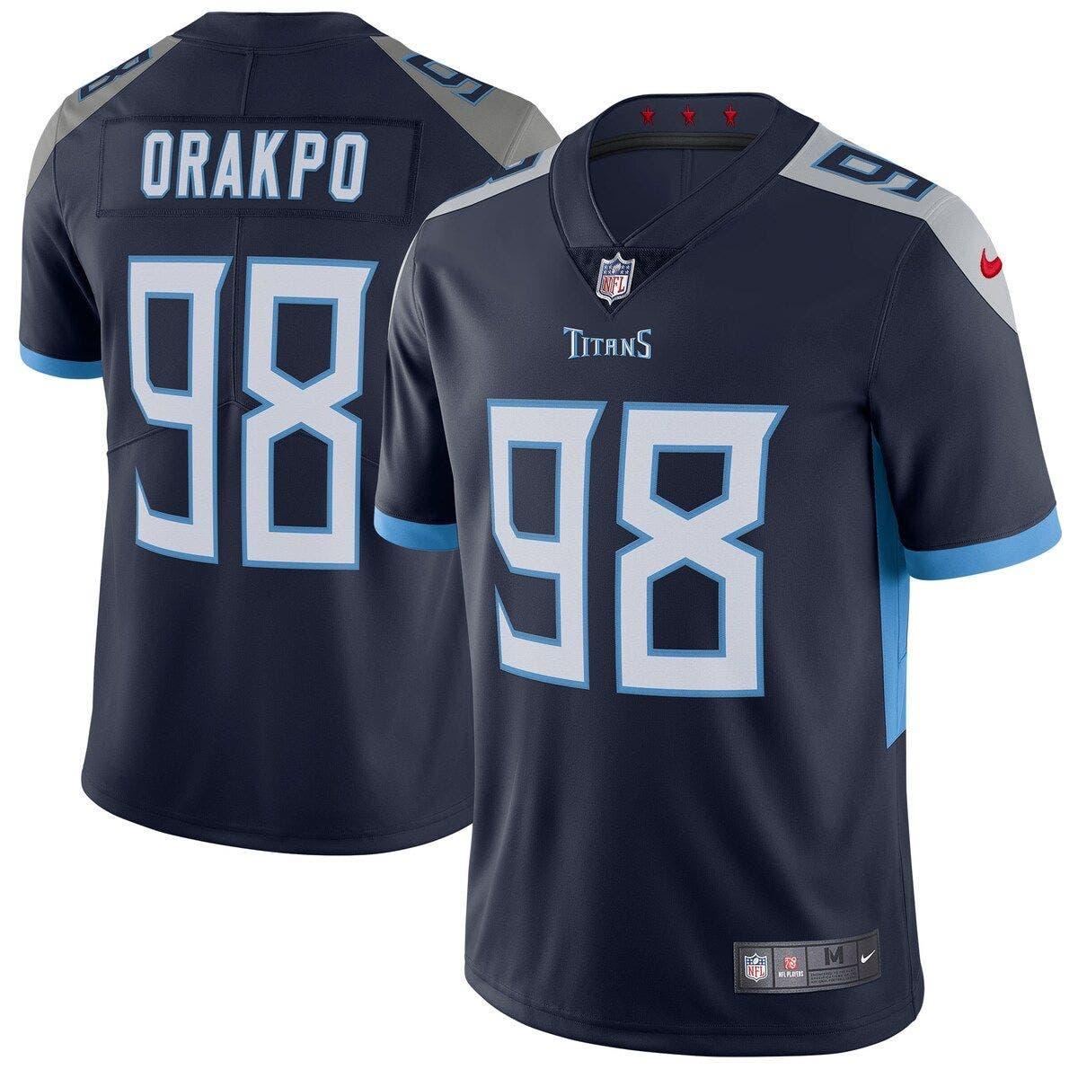 Men's Nike DeAndre Hopkins Light Blue Tennessee Titans Oilers Throwback Player Game Jersey Size: Large