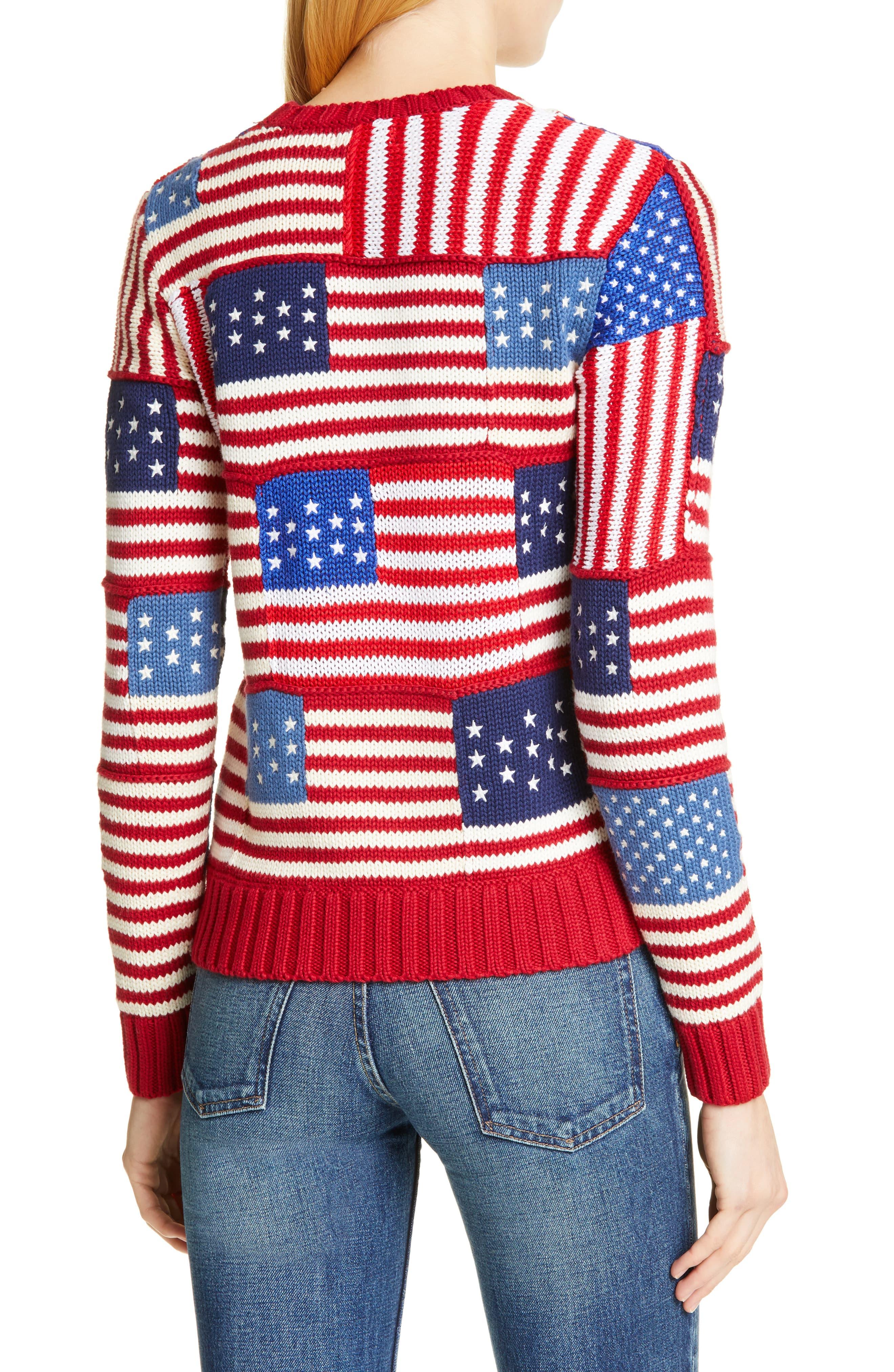 Polo Ralph Lauren Patchwork Flag Sweater in Red - Lyst