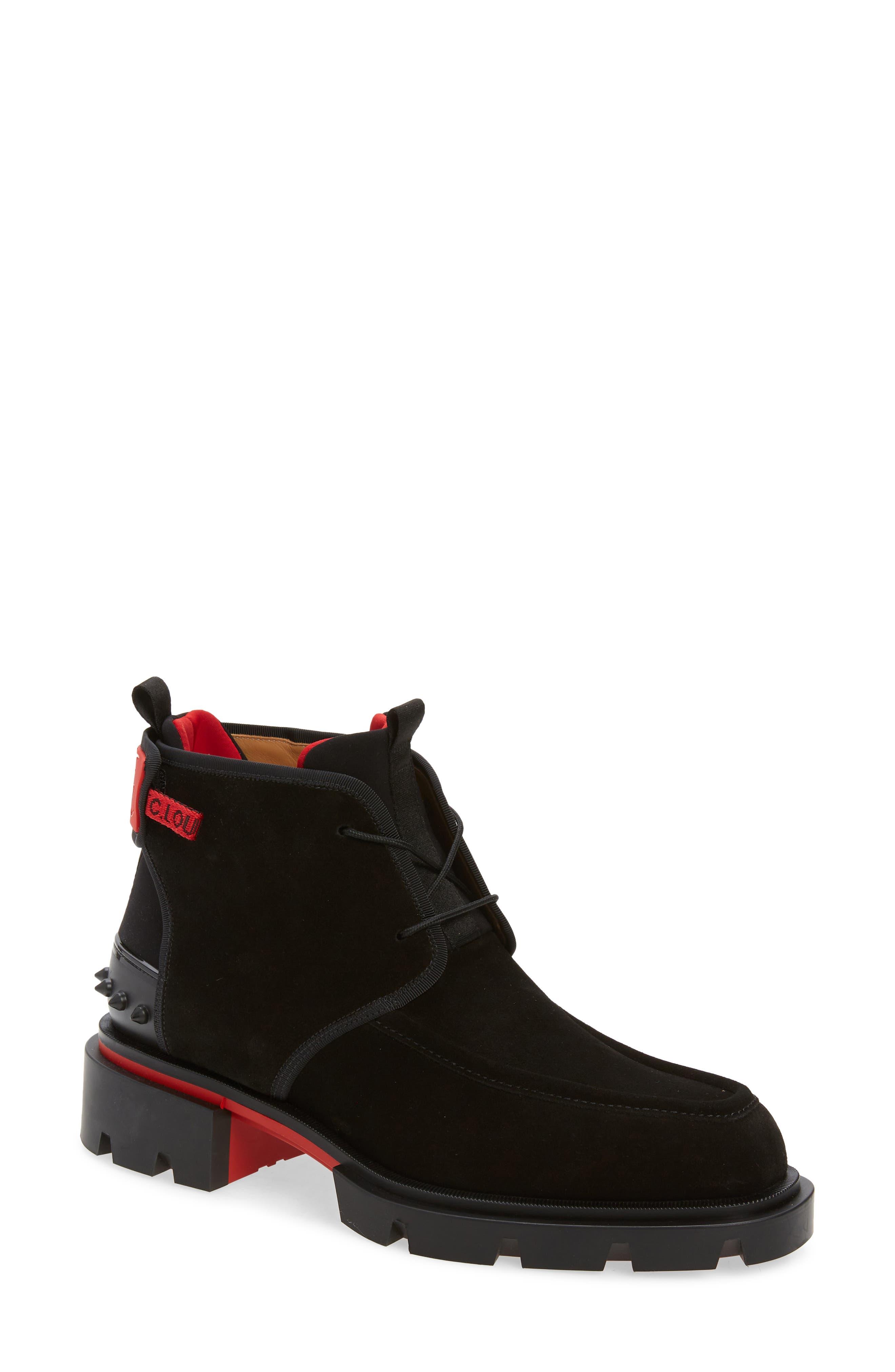 Christian Louboutin Men's Our Fight Zip Leather Combat Boots