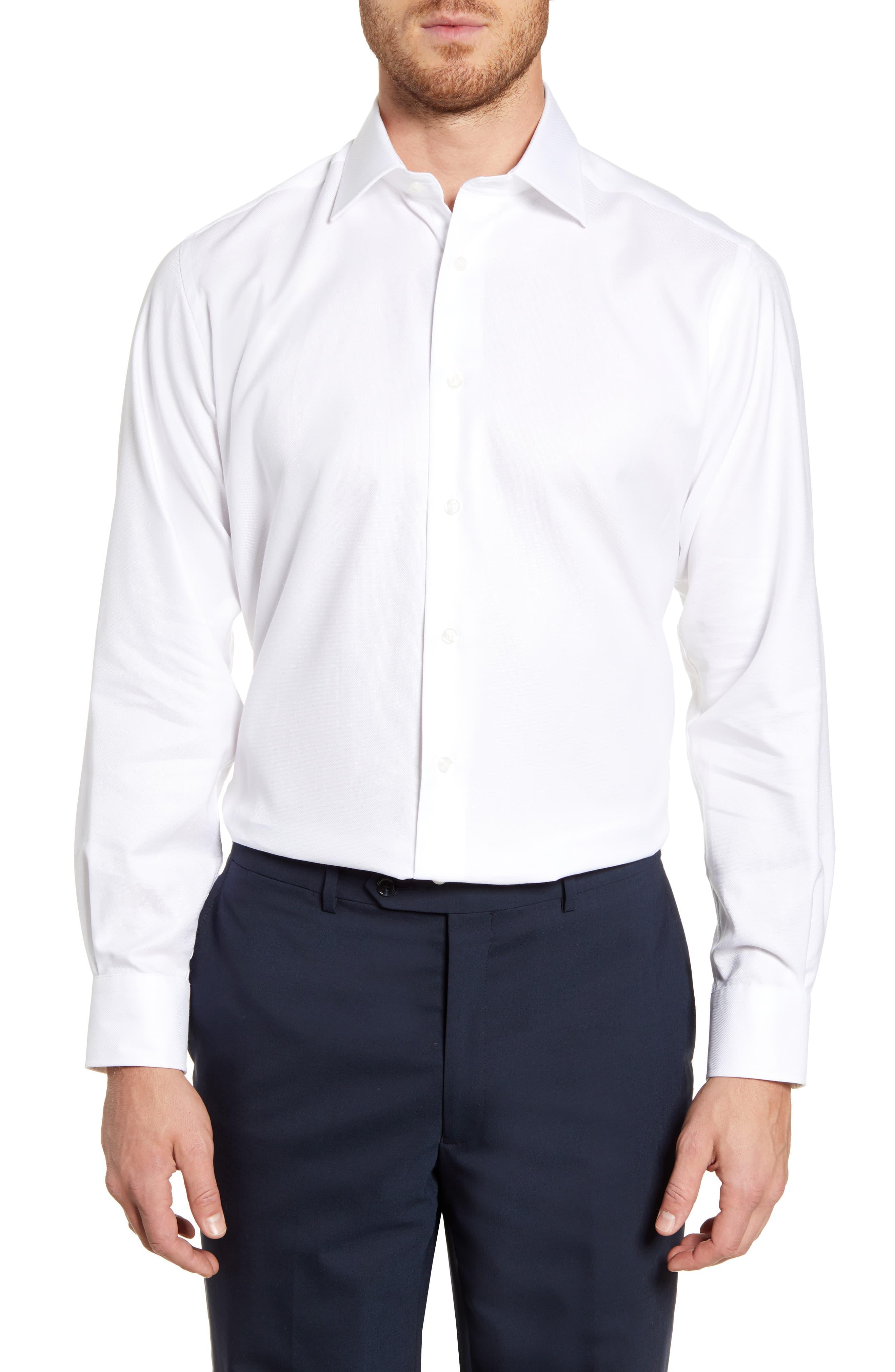 David Donahue Regular Fit Oxford Dress Shirt in White for Men - Lyst