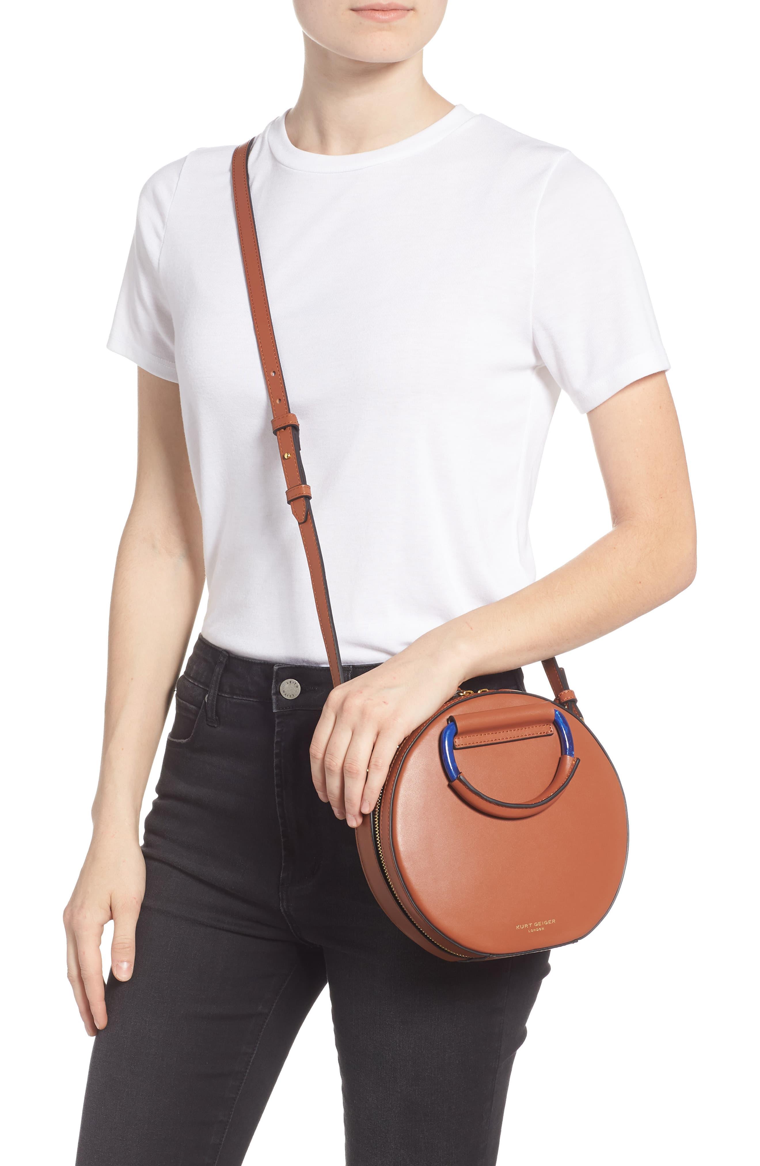 Kurt geiger london harriet eagle leather round crossbody bag hotsell