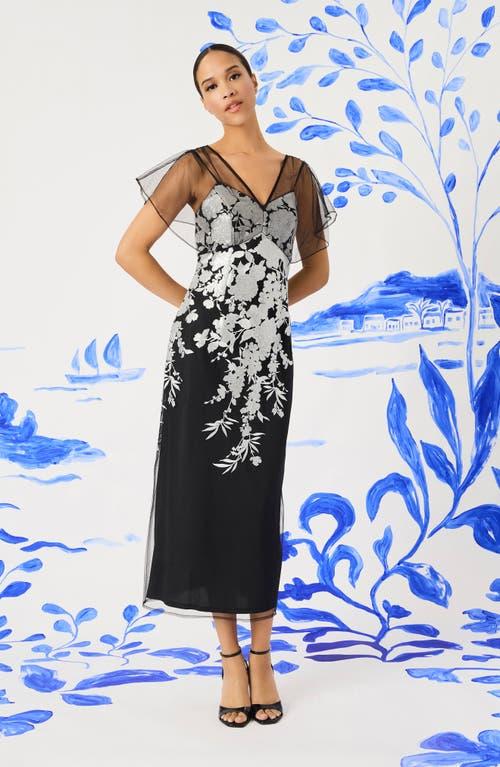 Maggy London Illusion Embroidered Gown in Black | Lyst Maggy London Illusion Embroidered Gown in Black | Lyst