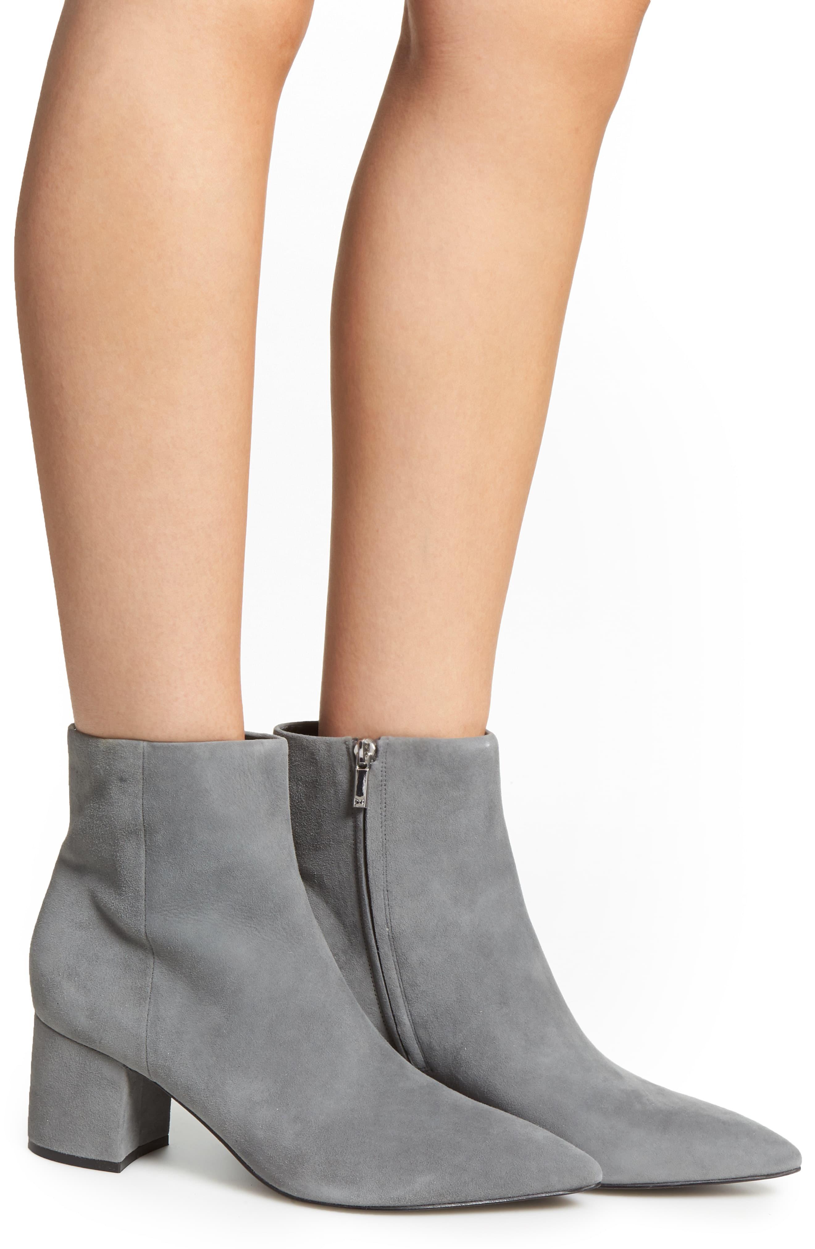 marc fisher grey suede booties