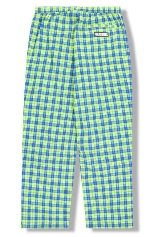 Pleasures X Boiler Room Practice Plaid Track Pants in Green for