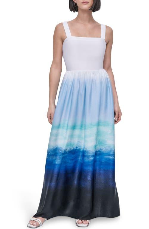 dkny ombre pleated dress Women's Ombr Sunburst Pleat-Skirt Long-Sleeve Midi Dress