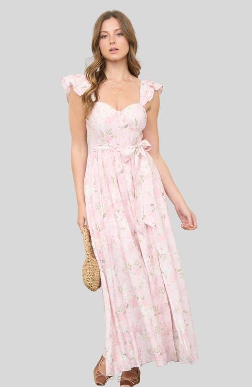 blu pepper pink floral dress Blu Pepper Floral Print Chiffon Party Dress in Mint Multi at Nordstrom, Size Large