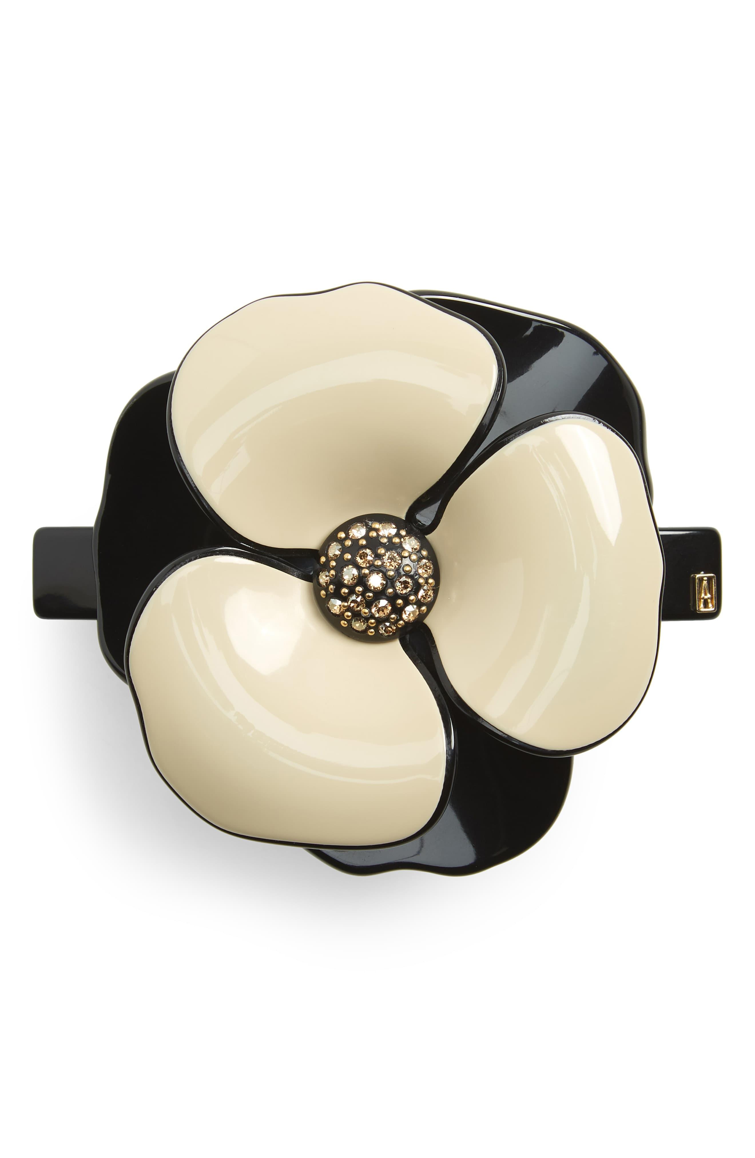 Alexandre De Paris Alexandre De Pairs Timeless Camelia Liserai Hair Clip in Black Lyst