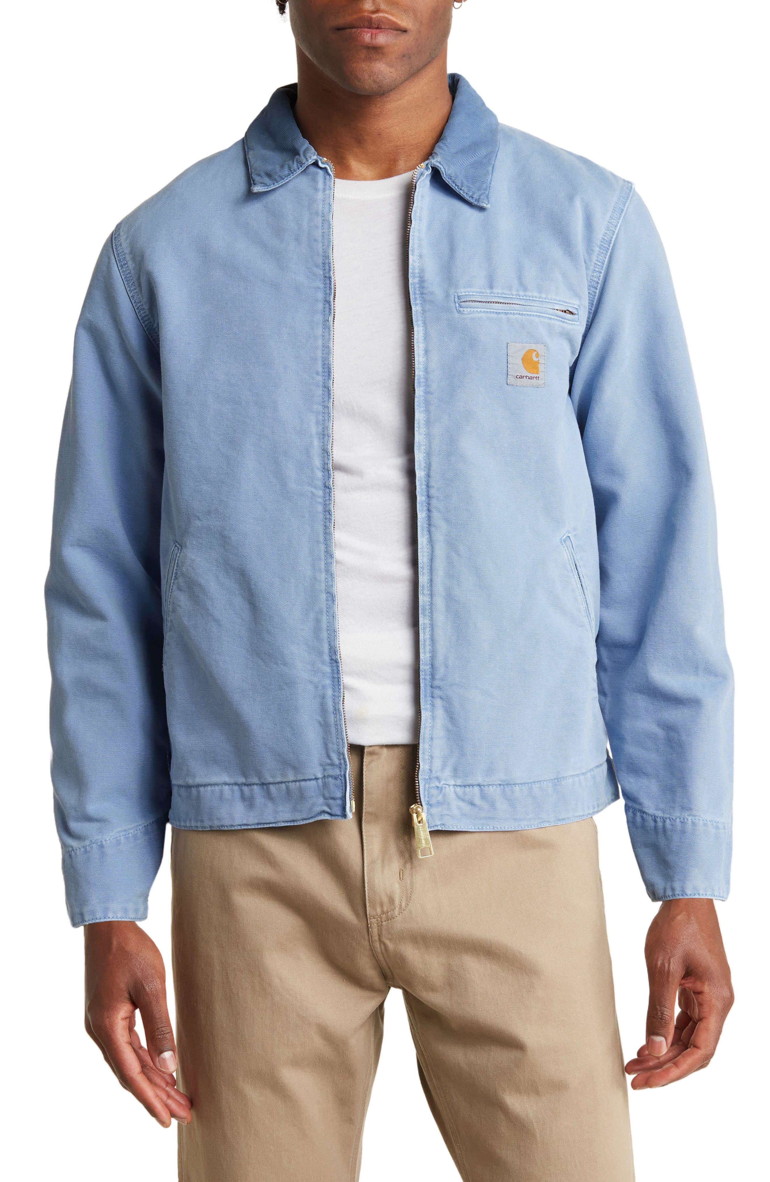 Carhartt Detroit Organic Cotton Zip-up Jacket in Blue for Men | Lyst