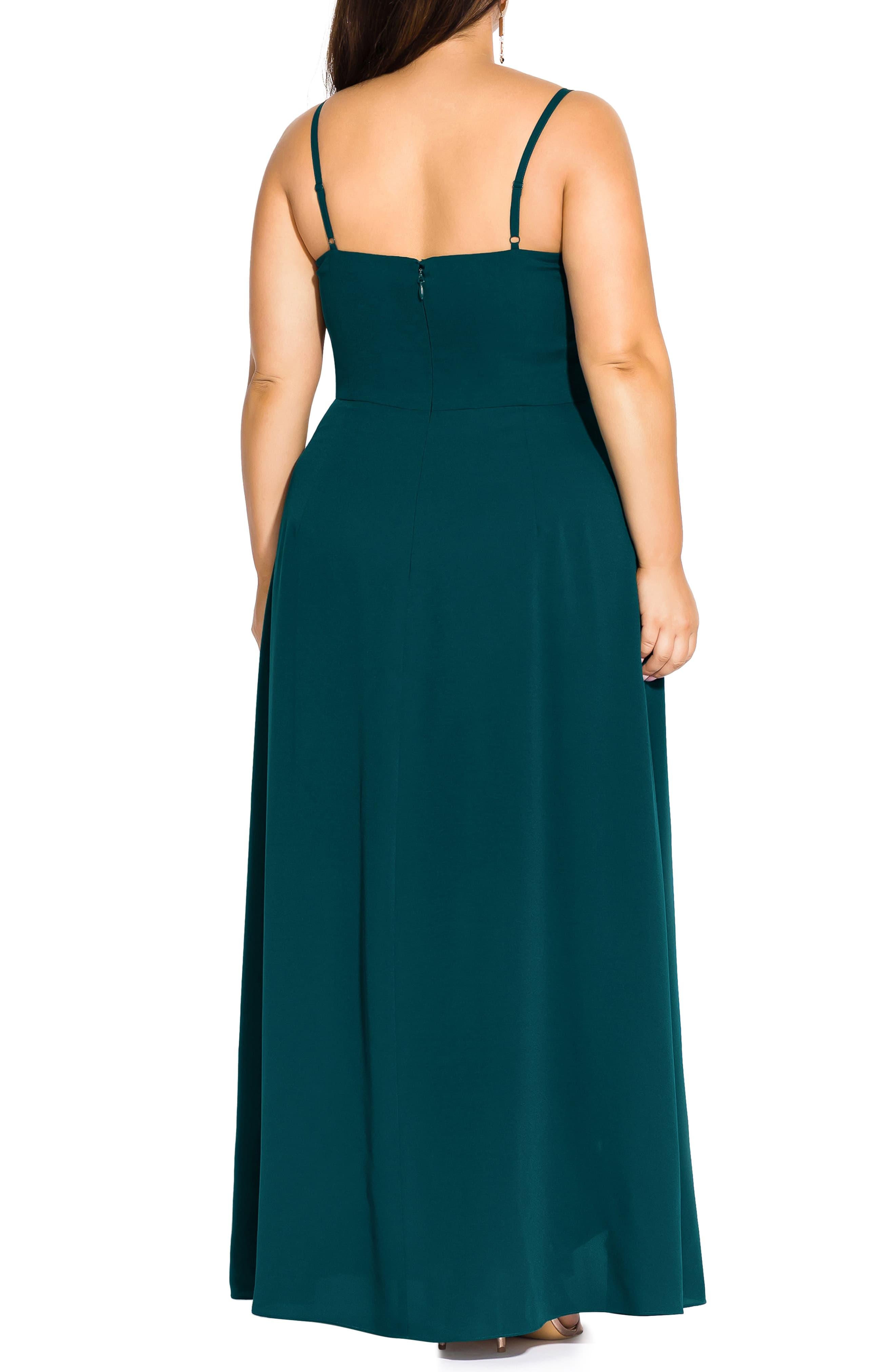 City Chic Catalina Maxi Dress in Emerald (Green) - Lyst