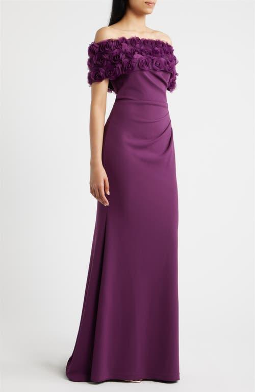 eliza j dress purple Eliza J Ruffle Front Gown Women 2 Purple Dress Formal Evening Maxi Wedding  Guest