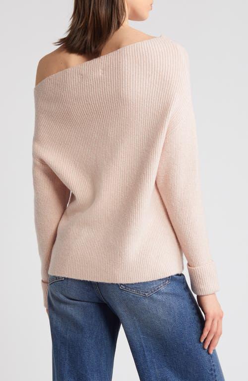 Treasure Bond One-Shoulder Rib Sweater in Blue Lyst