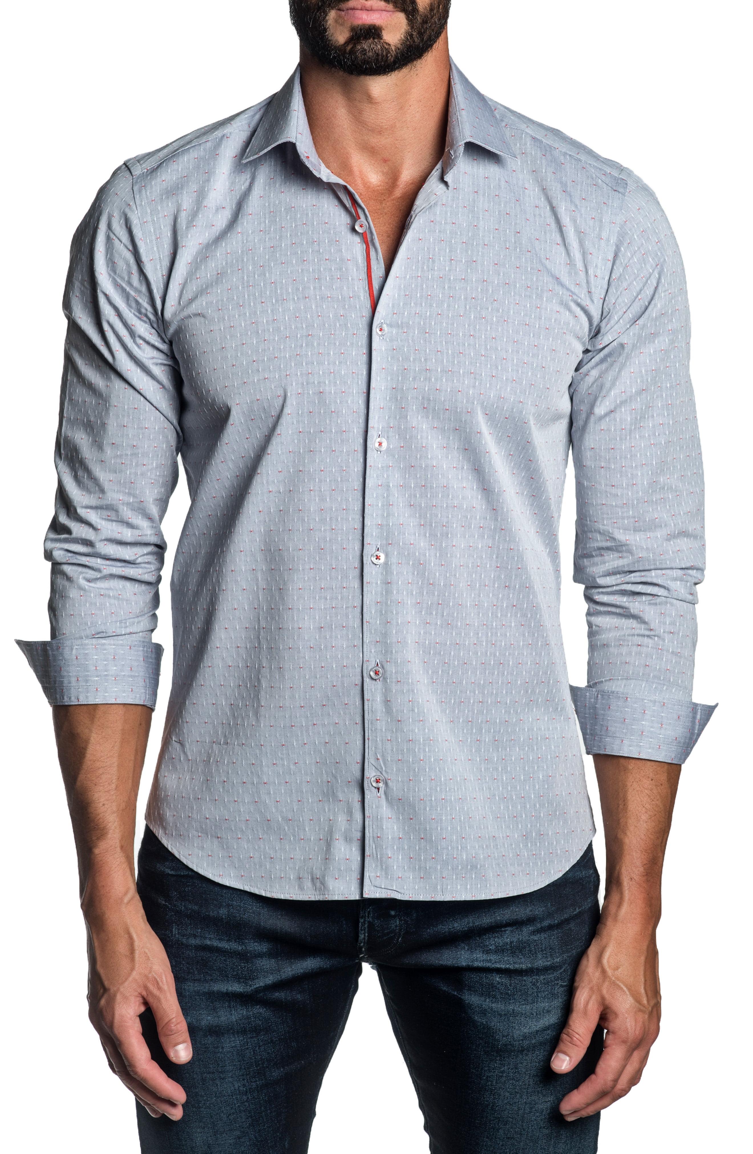 Jared Lang Cotton Regular Fit Diamond Button-up Shirt in Blue for Men ...
