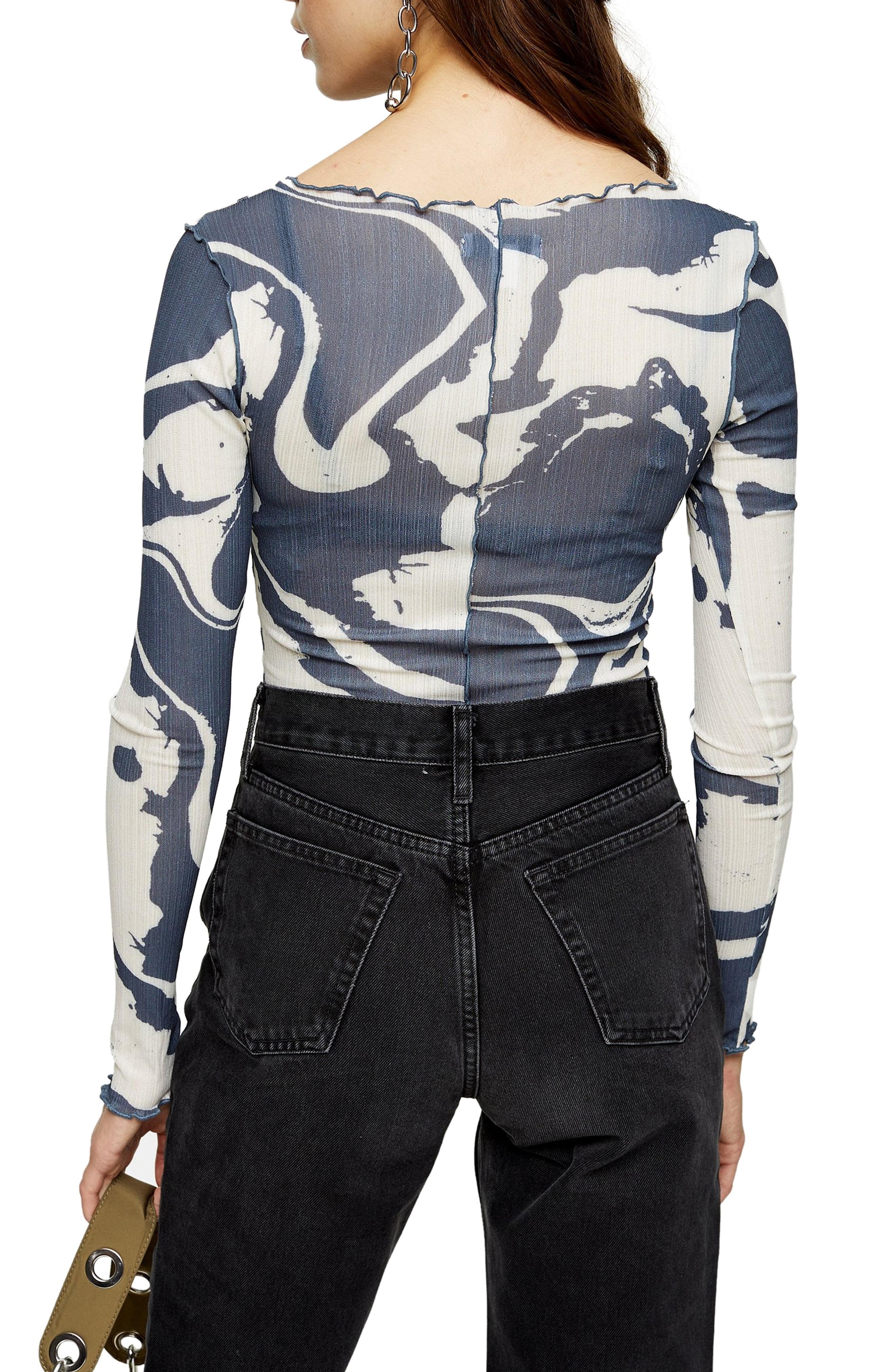 Topshop Synthetic Abstract Swirl Print Mesh Top In Blue Lyst At the end of this article, you will be able to 3d meshes are geometric data structures most often composed of a bunch of connected triangles that on top, if you want to explore the wonder of 3d printing, you need to be able to generate a. abstract swirl print mesh top