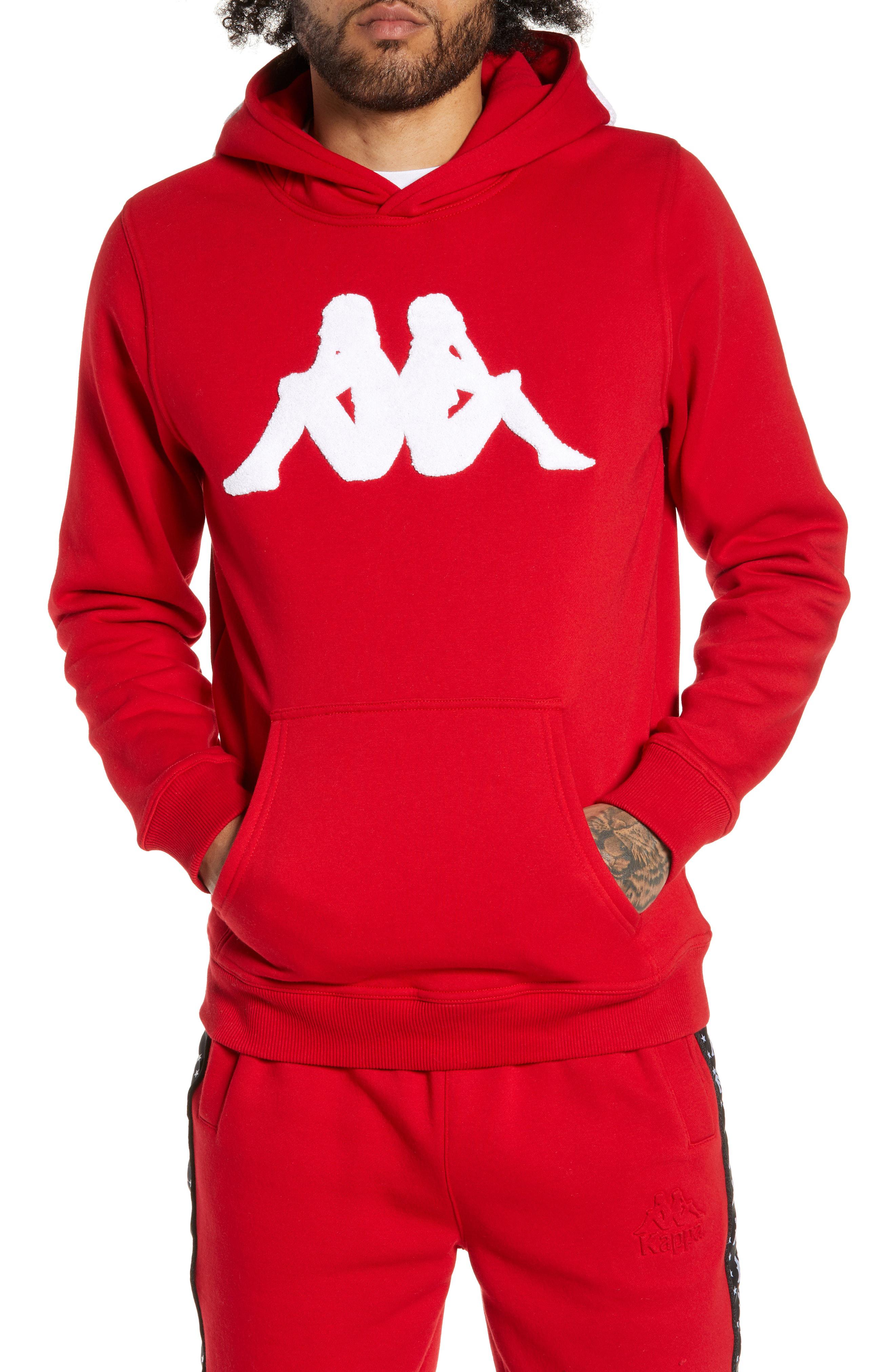 kappa hoodie mens red
